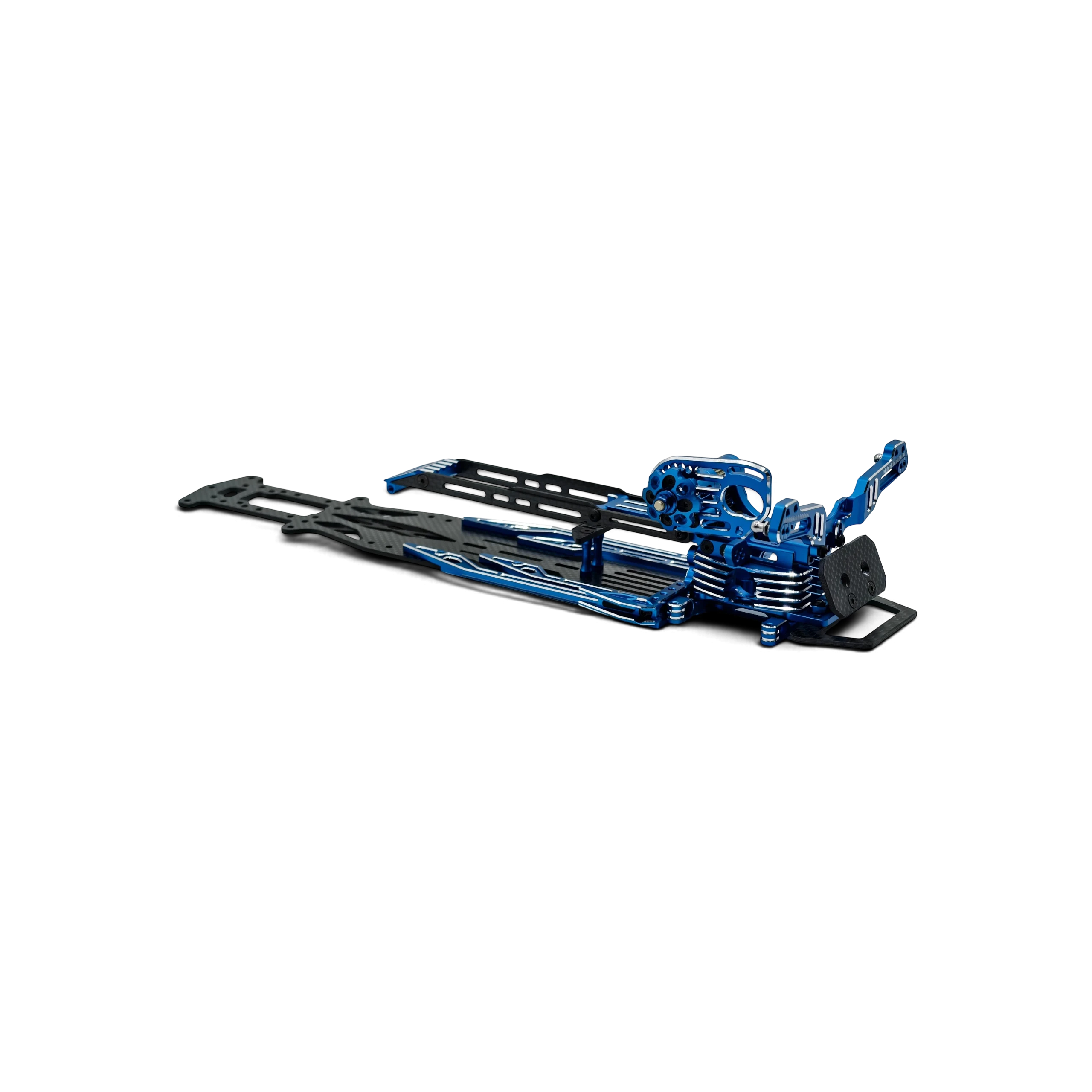 Kit de conversion châssis SV2 Rhino Racing avec platine carbone et pièces en aluminium bleu pour DriftParadiZ