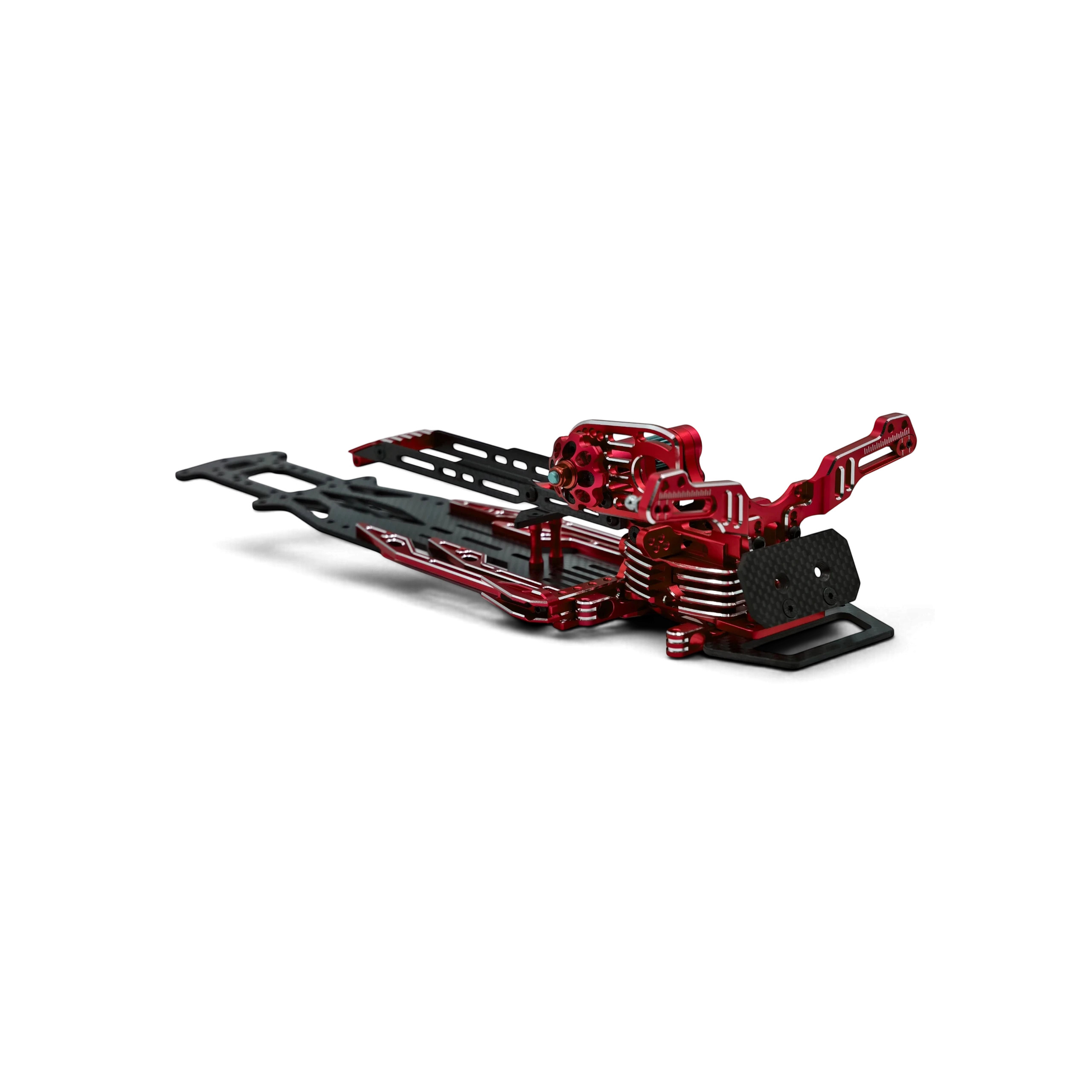 Kit de conversion châssis SV2 Rhino Racing rouge en carbone pour voiture RC DriftParadiZ