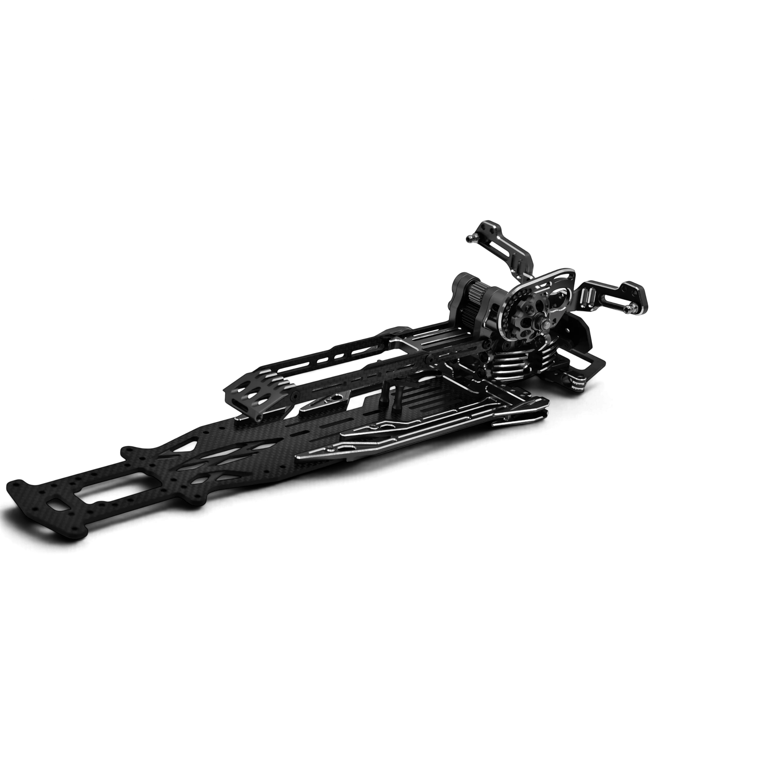 Kit de conversion châssis SV2 Rhino Racing en carbone noir pour voiture RC drift vendu par DriftParadiZ