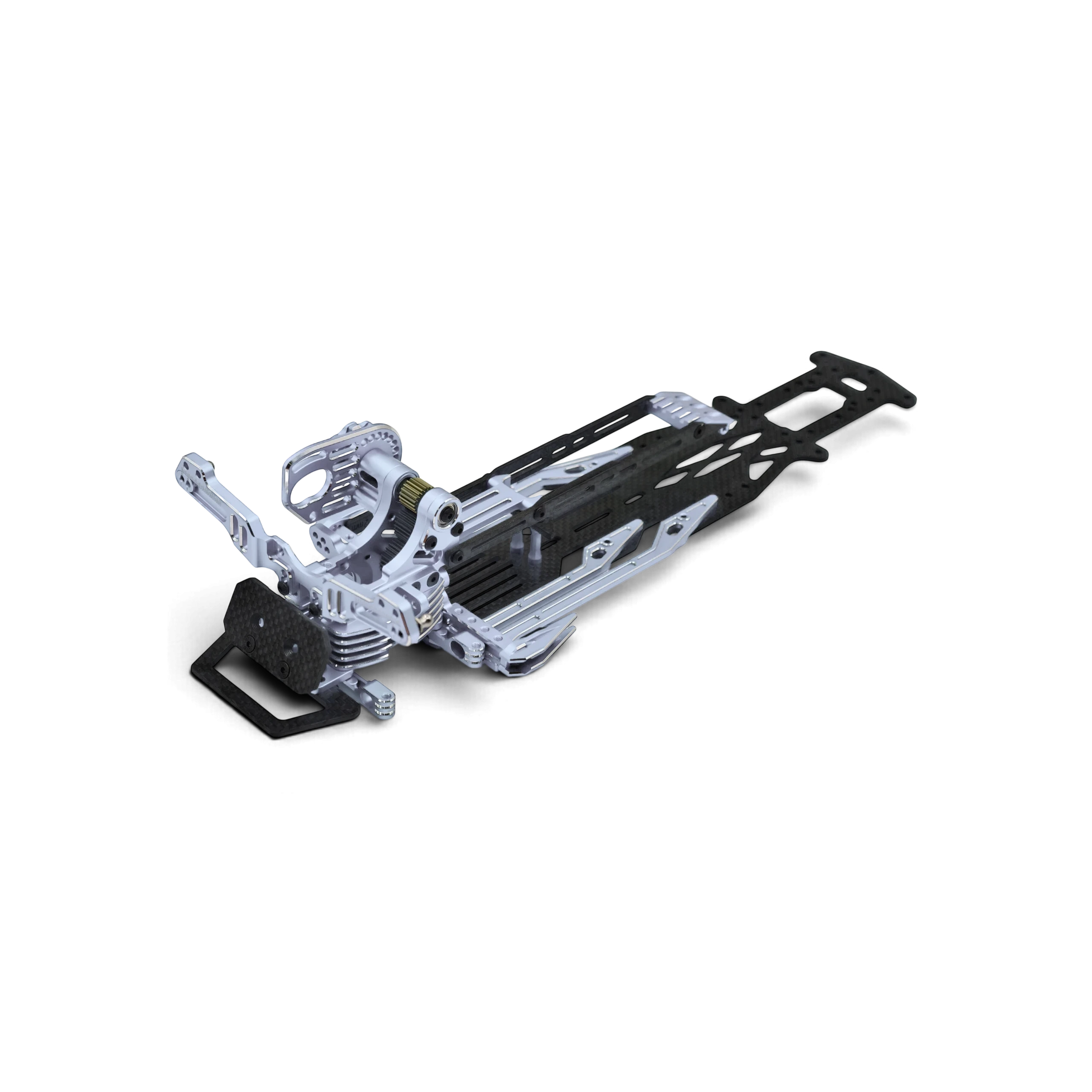Kit de conversion châssis SV2 Rhino Racing par DriftParadiZ avec platine inférieure en carbone et transmission argent