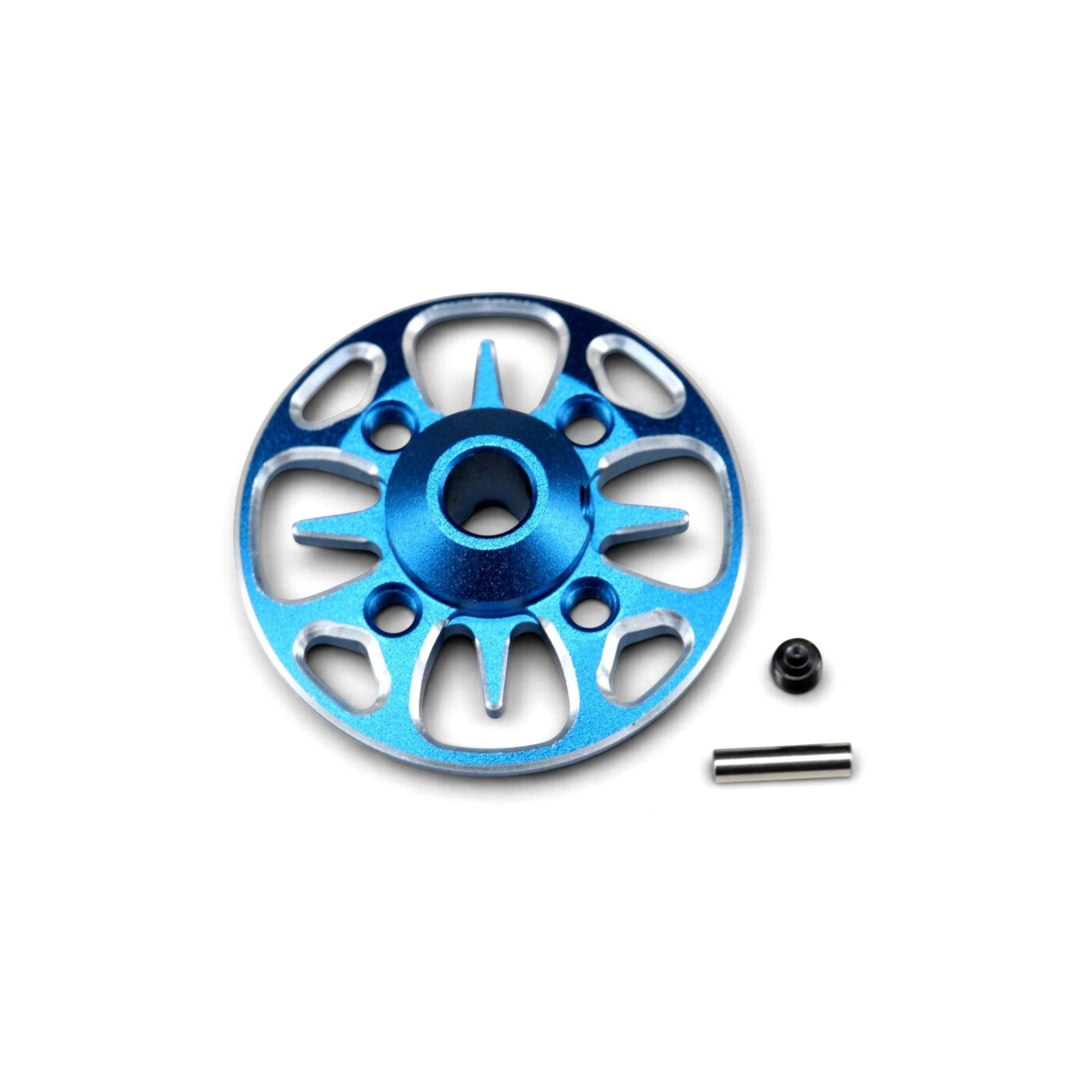 Moyeu de couronne allégé en aluminium bleu DriftParadiZ pour châssis RC Yokomo RD, SD et MD