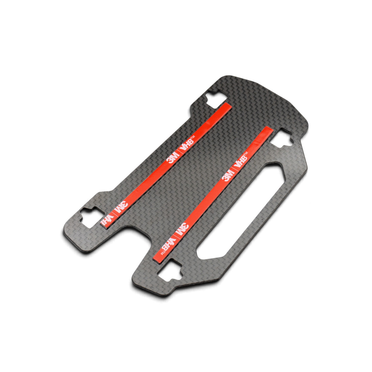 Plaque anti-basculement en carbone brillant pour radiocommande Futaba, compatible avec accessoires de modélisme RC.