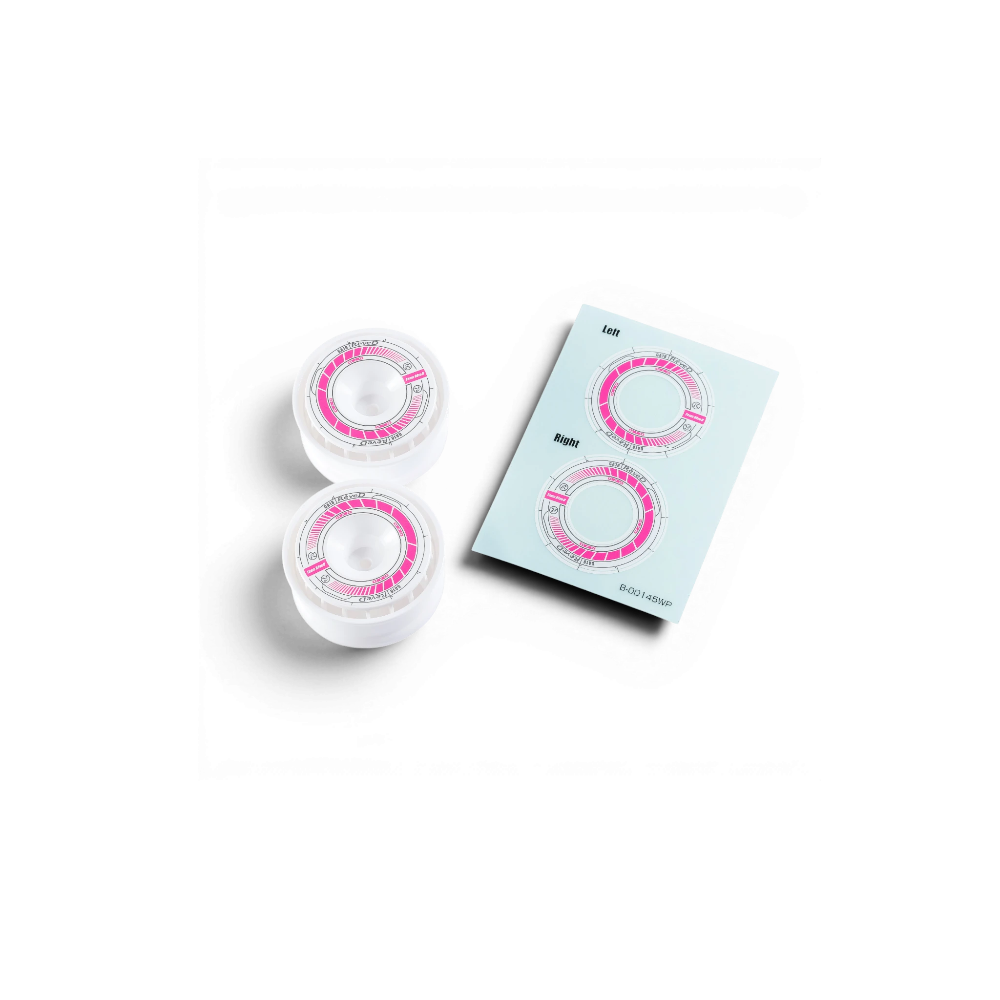 Stickers DriftParadiZ pour jantes RW-GA18 roses et blancs prédécoupés pour voitures RC style racing