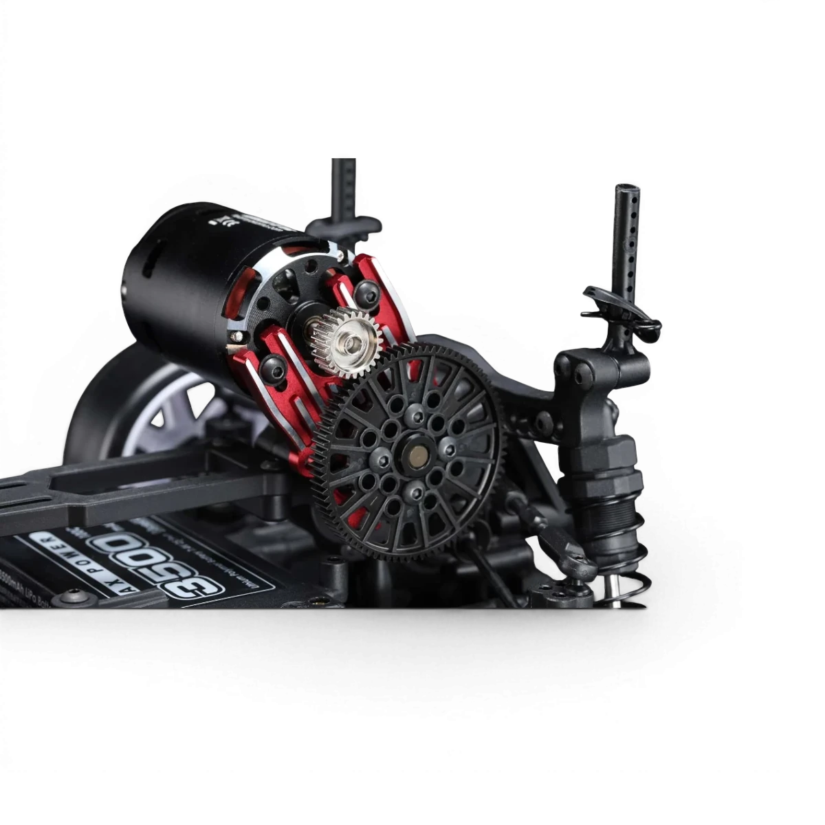Support moteur en aluminium rouge DriftParadiZ avec dissipateur thermique pour châssis RC Yokomo RD et SD