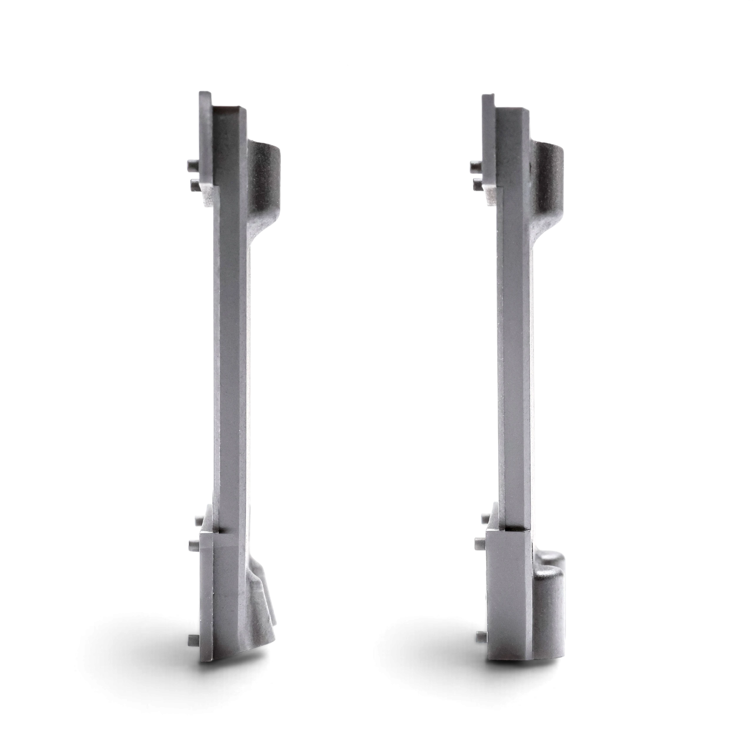 Supports d'aileron moulés universels DriftParadiZ 8810 Style pour carrosseries RC, gris, vue latérale