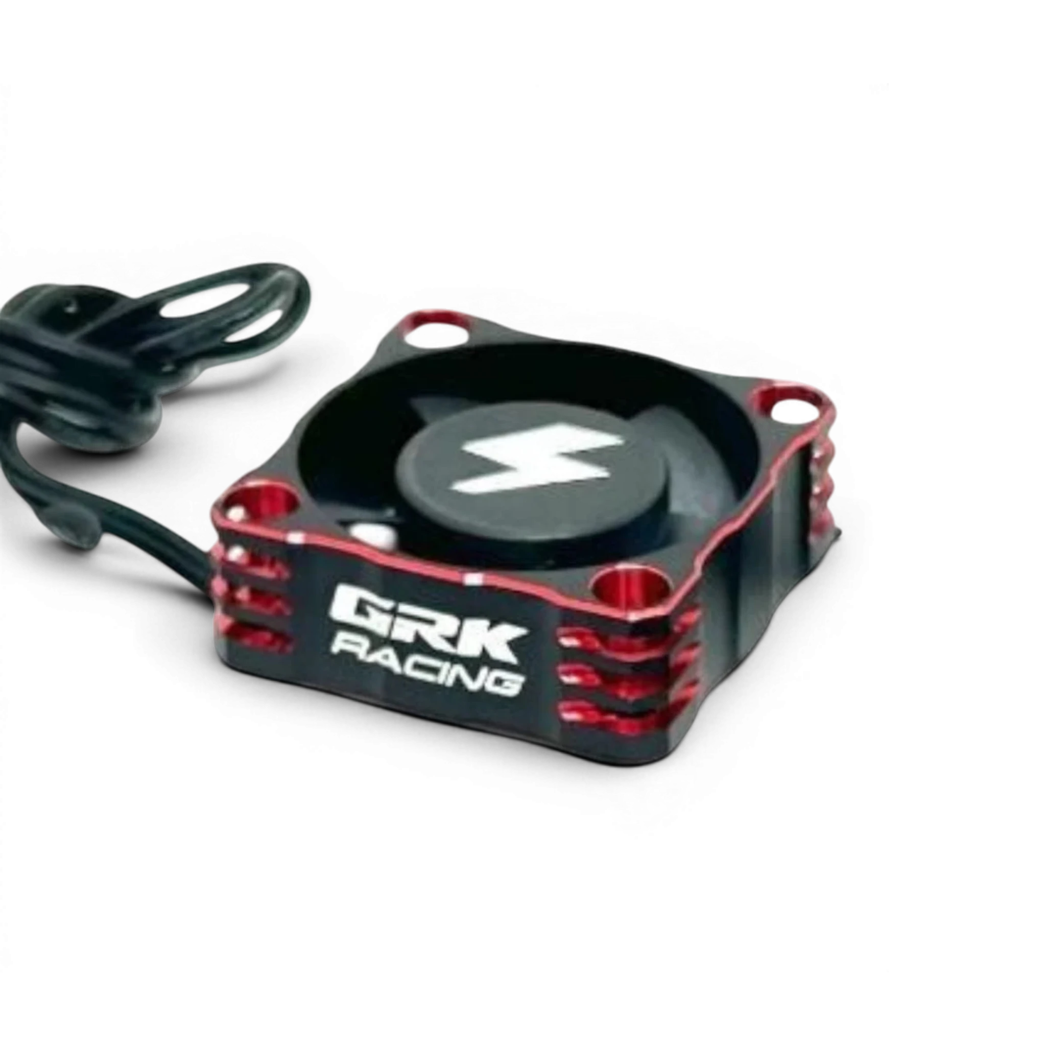 Ventilateur DriftParadiZ GRK RACING 30mm en aluminium noir et rouge pour refroidissement de châssis RC