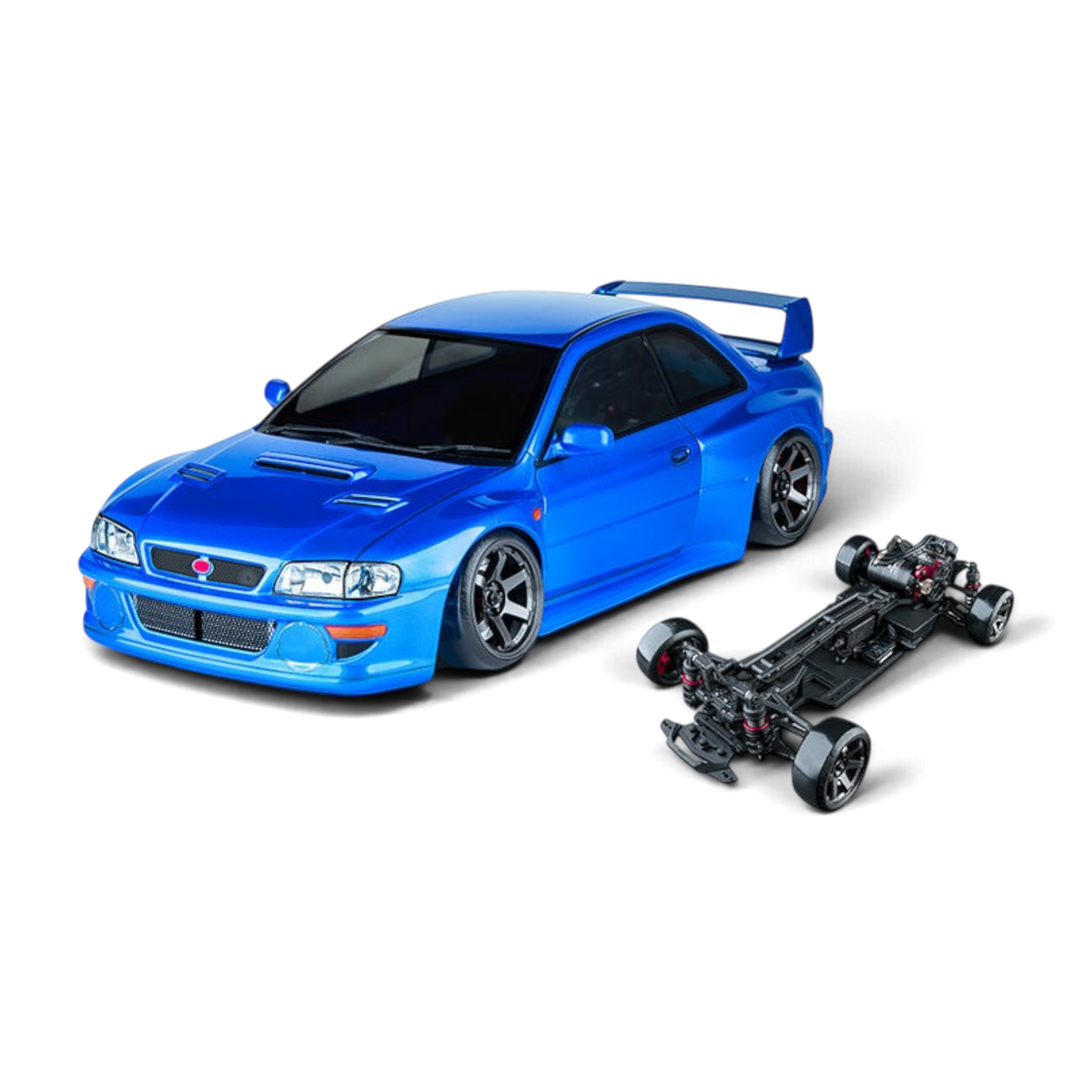 Voiture RC Drift Max Speed Technology RMX 4 RTR bleue, modèle 22B, à moteur brushless sensored, prête à rouler.