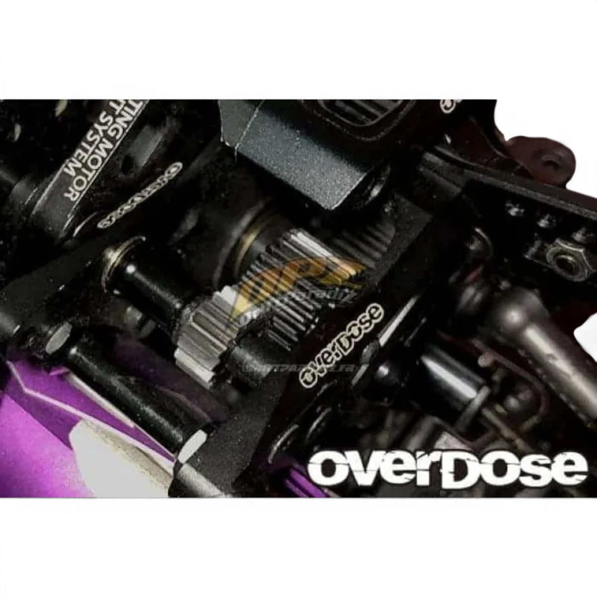 Roue dentée d'entraînement en acier pour Glam et XEX, pièce détachée robuste de la marque Overdose, avec trous de fixation.