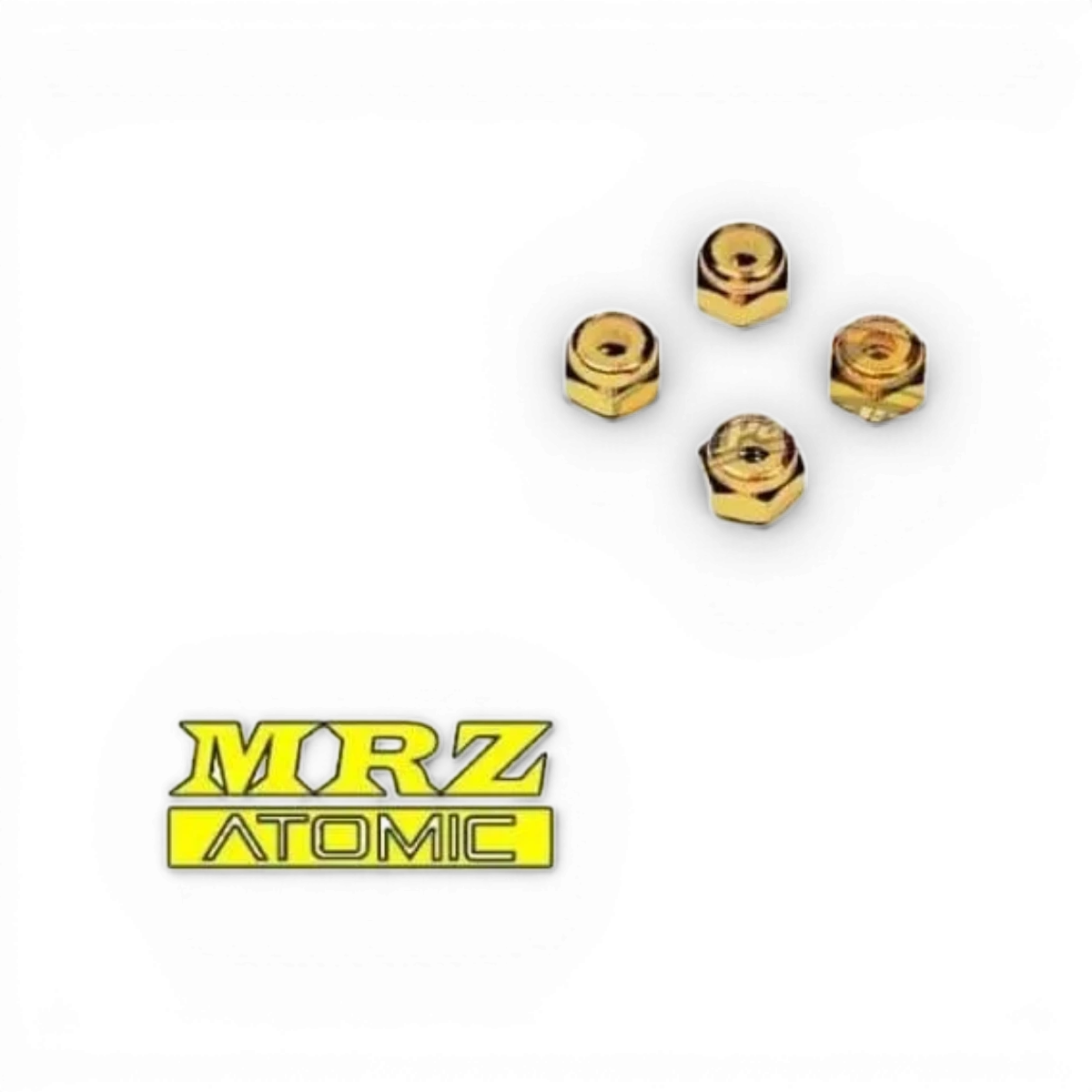 Écrous Nylstop de 2mm pour DRZ/DRZV2, pièce détachée de la marque Atomic RC Mini, visible avec filet et fixation.