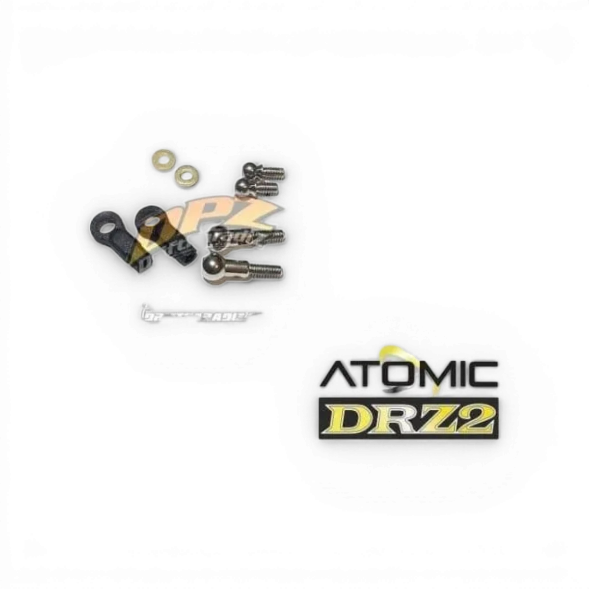 Liens de carrossage arrière DRZV2 pour RC mini Atomic, pièces détachées pour véhicule radiocommandé.
