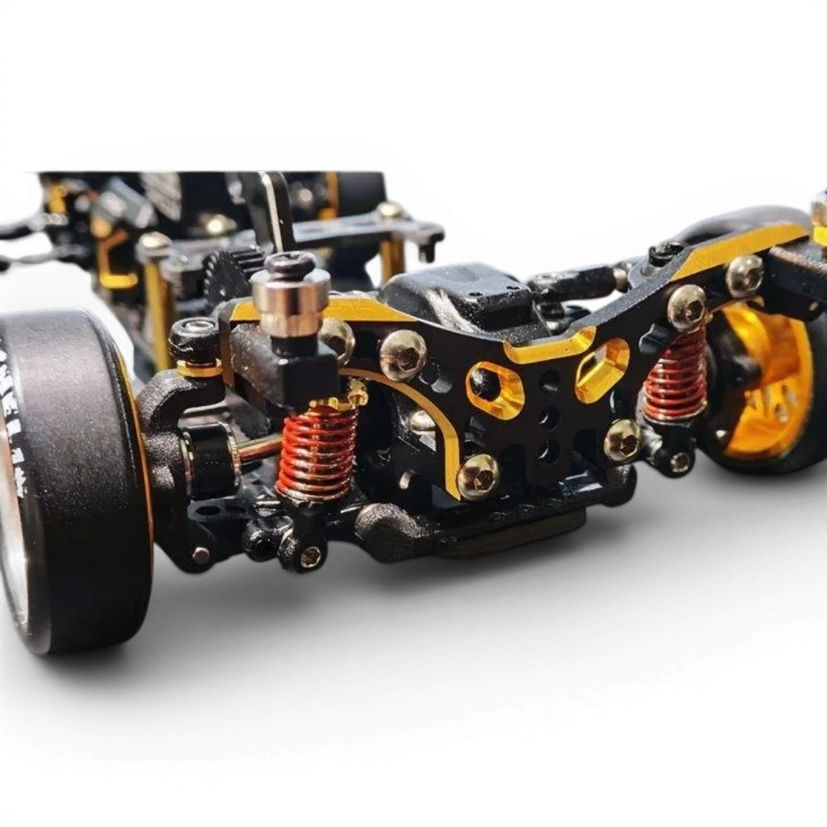Kit châssis Drift RC DRZV3MS RWD de Atomic RC Mini, vue du kit complet pour voitures radiocommandées.