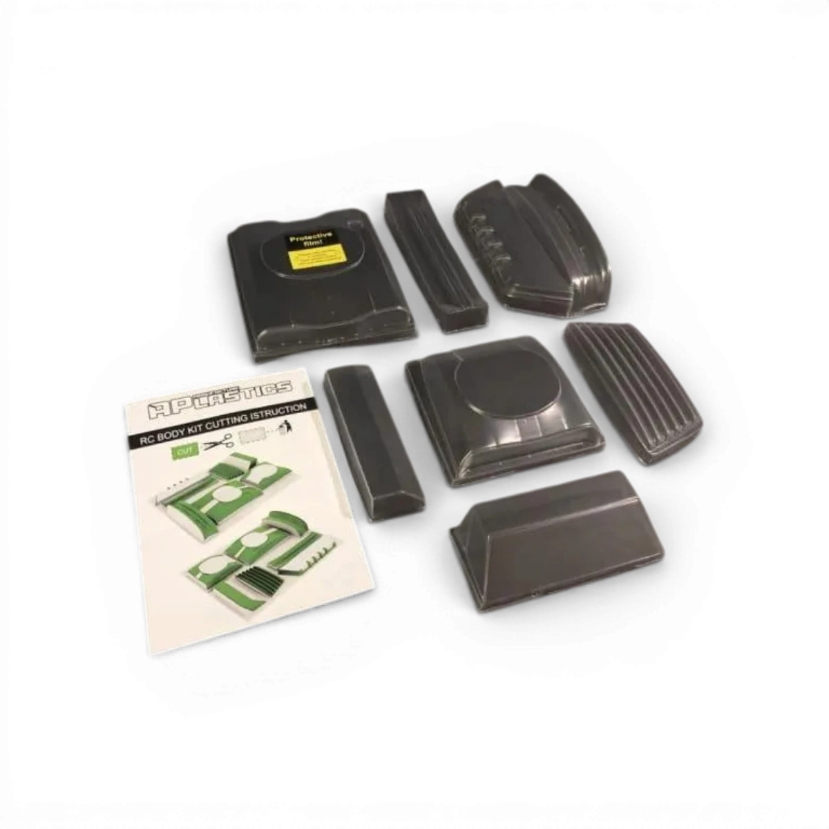 Kit de carrosserie E30 large pour voiture RC Aplastics RC, vue de face avec détails du large kit E30.