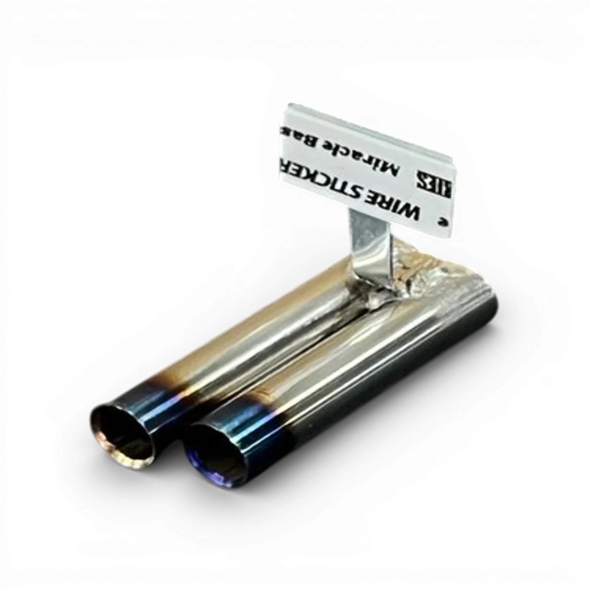 Échappement double de 10x30mm "burn" pour customisation, par ETO Works, avec détails visibles en finition brûlée.