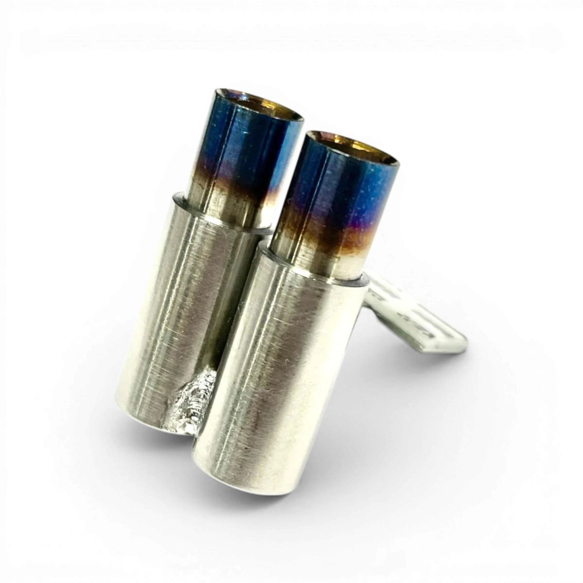 Echappement double 8mm "Burn" - ETO Works - STD-D-8YCB-15 - DriftParadiZ