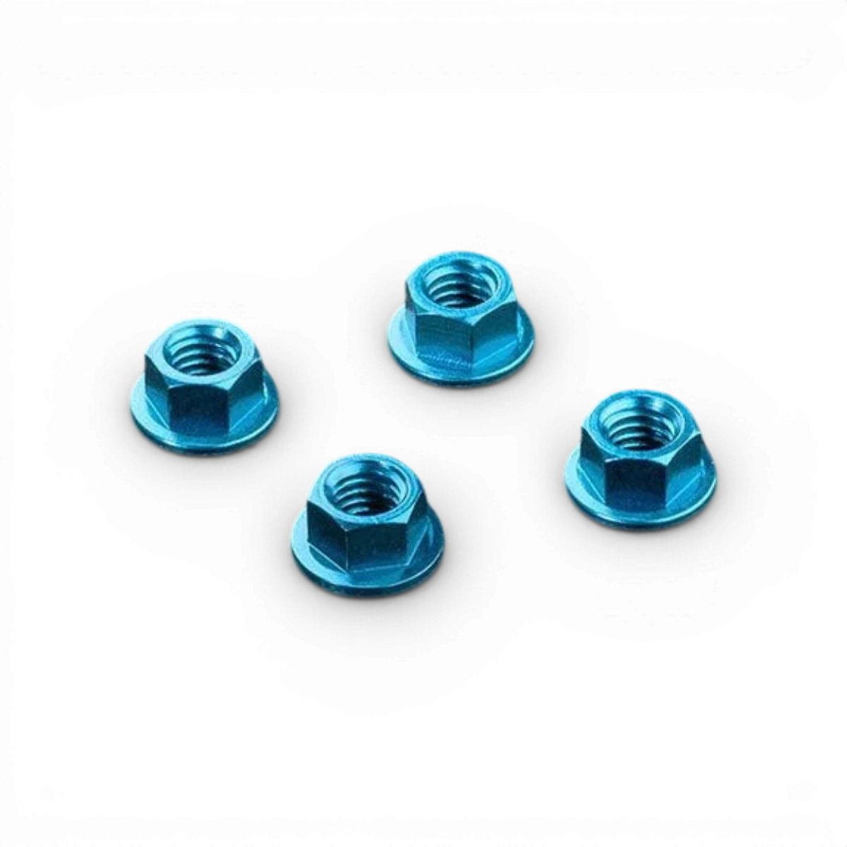 Ecrou de roue en aluminium bleu de Max Speed Technology, conçu pour les roues de voiture ou de drift, avec finition élégante.