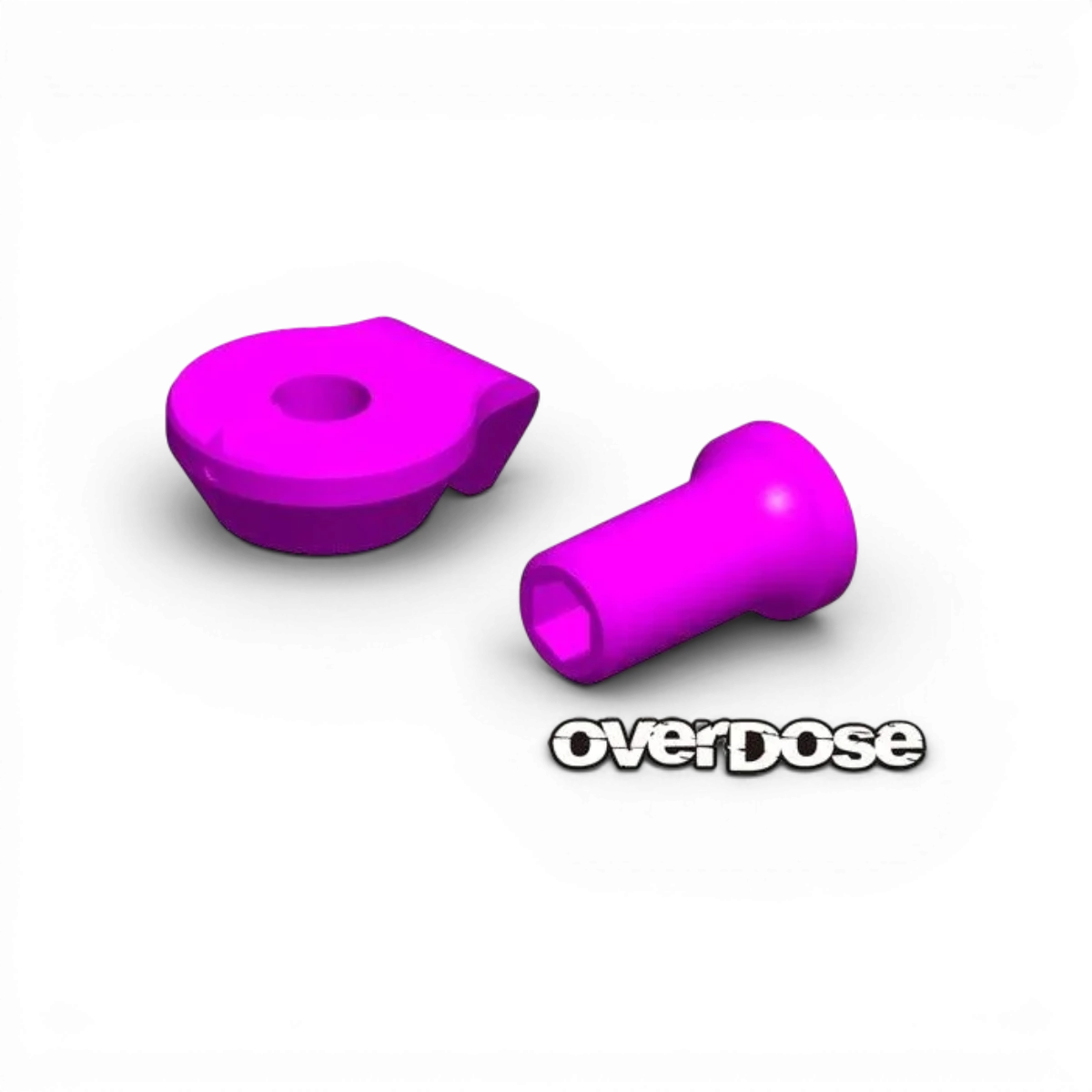 Écrou de réglage et butée pour fusée Type-2 de la marque Overdose, pièce détachée pour motocross ou moto tout-terrain.