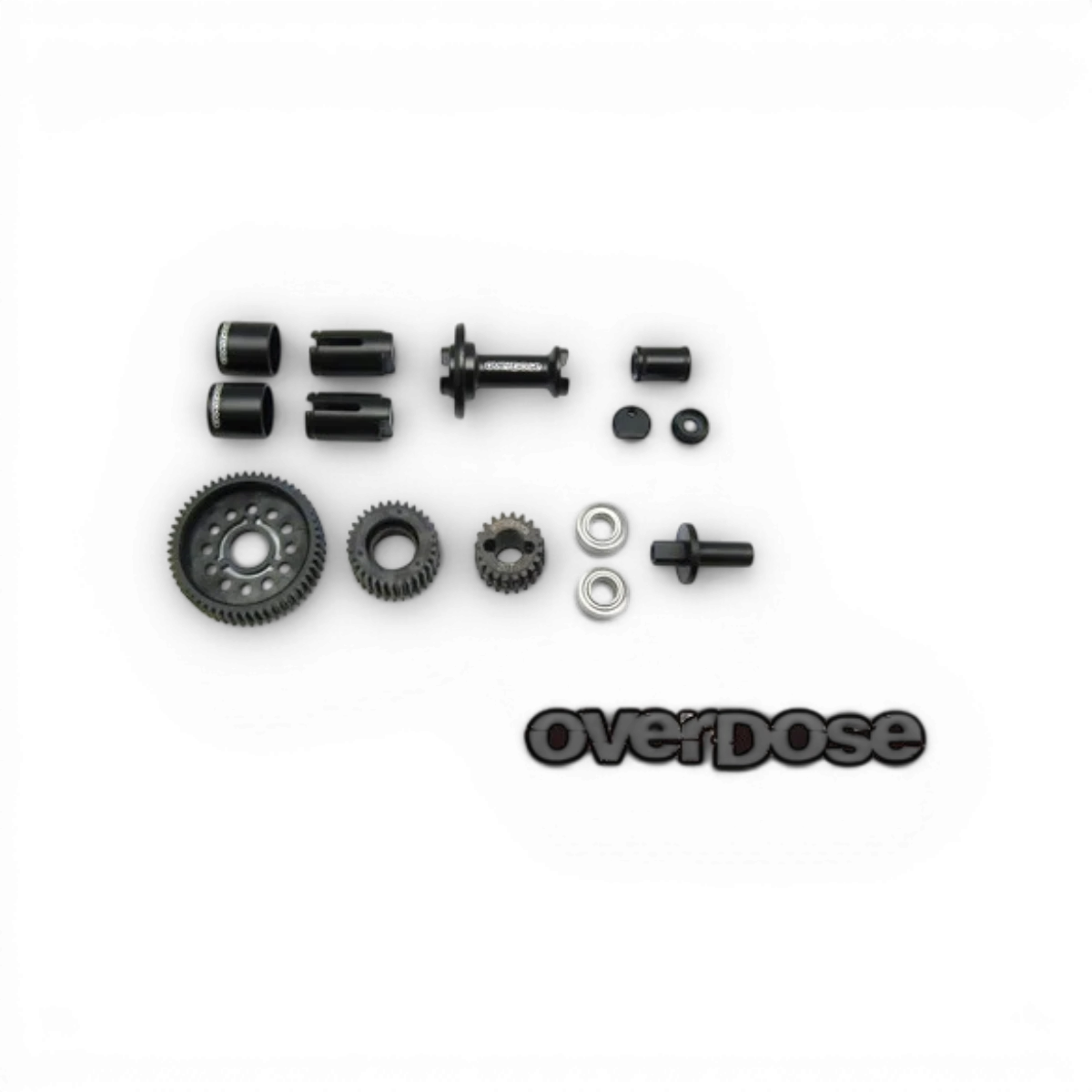 Ensemble de transmission à engrenages type-3 pour OD2588b et OD3875-6, pièces détachées de marque Overdose, visible en détail.