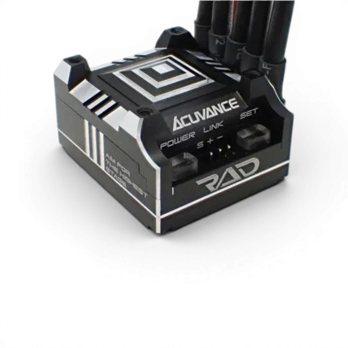 Électronique Esc RAD Noir Edition de la marque Acuvance, avec écran et boutons de contrôle visibles.