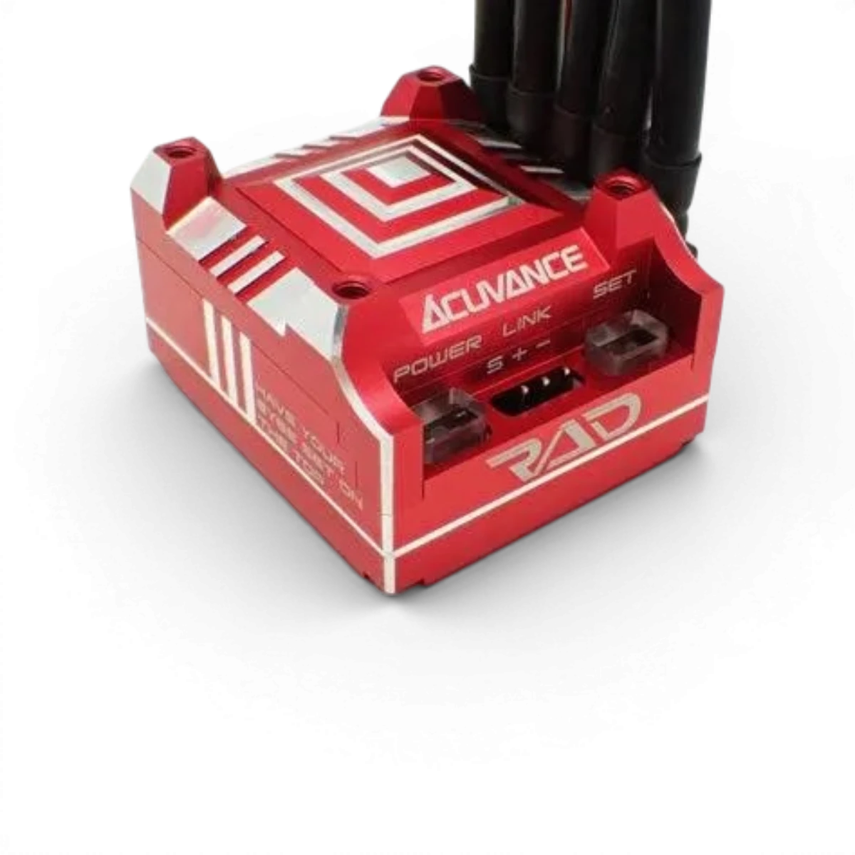 Électronique Esc RAD Rouge Edition de la marque Acuvance, affichant un design moderne et élégant.