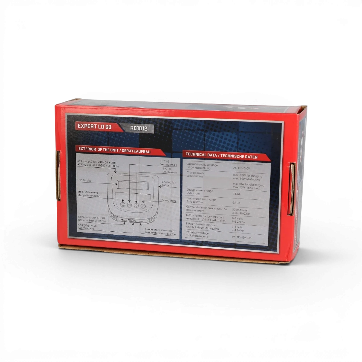 Chargeur LiPo Expert LD 60 Robitronic pour batteries 2-4S, 6A, 60W, appareil électronique pour modélisme RC.