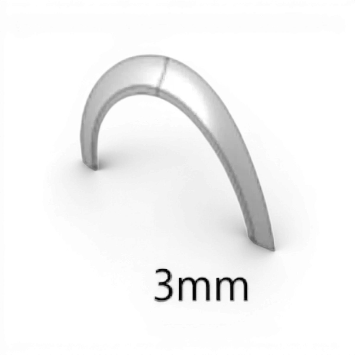 Aileron universel Fender URAS 3 mm concave pour carrosseries RC Art, en plastique noir, pour voitures radiocommandées.