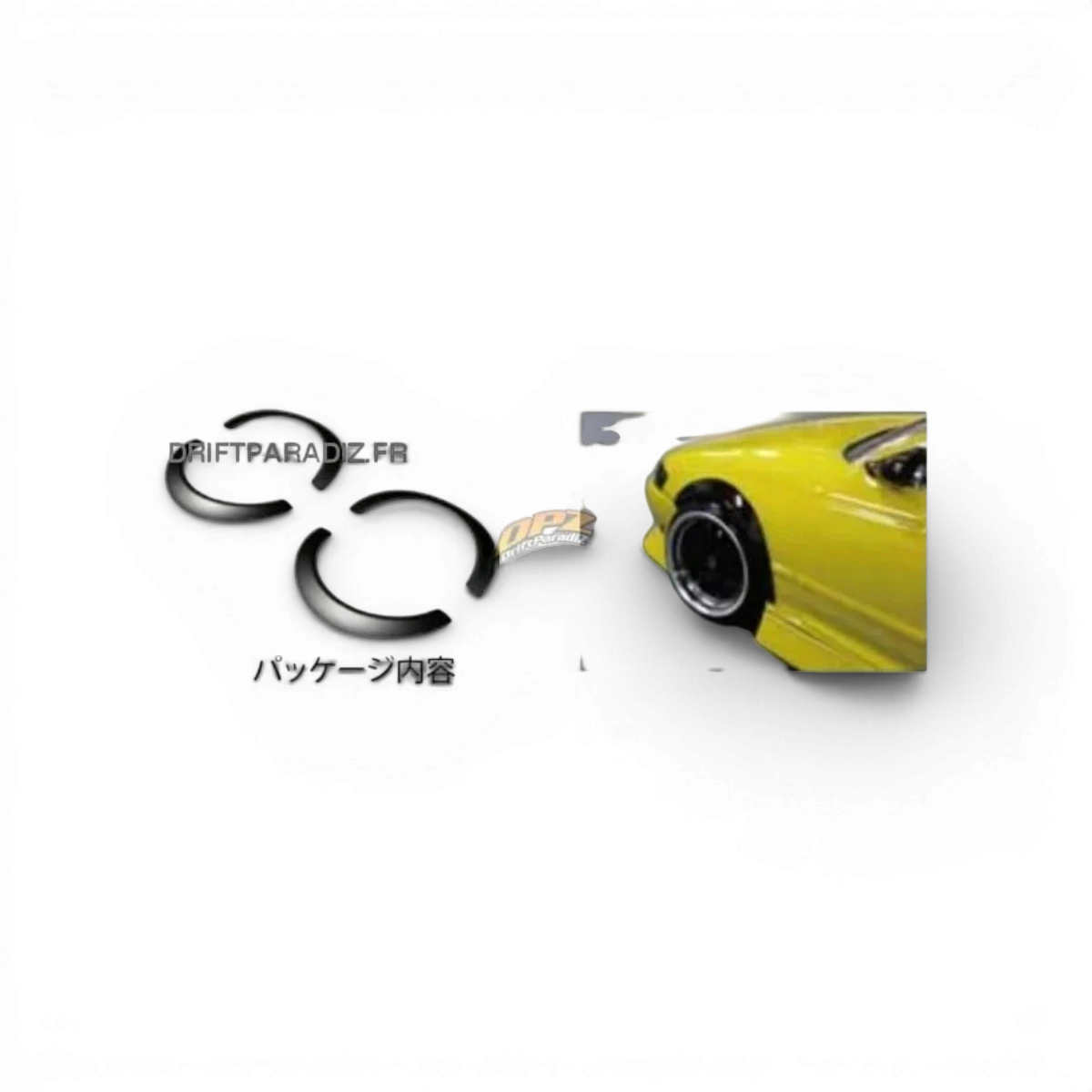 Aile universelle Fender URAS 3 mm plate pour carrosserie RC Art, en plastique noir, adaptée pour voitures radiocommandées.