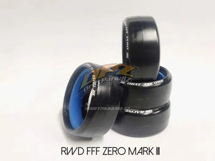 Set de 4 pneus FFF Zero Mark III pour roues DS Racing, pneus haute performance pour véhicules de course.