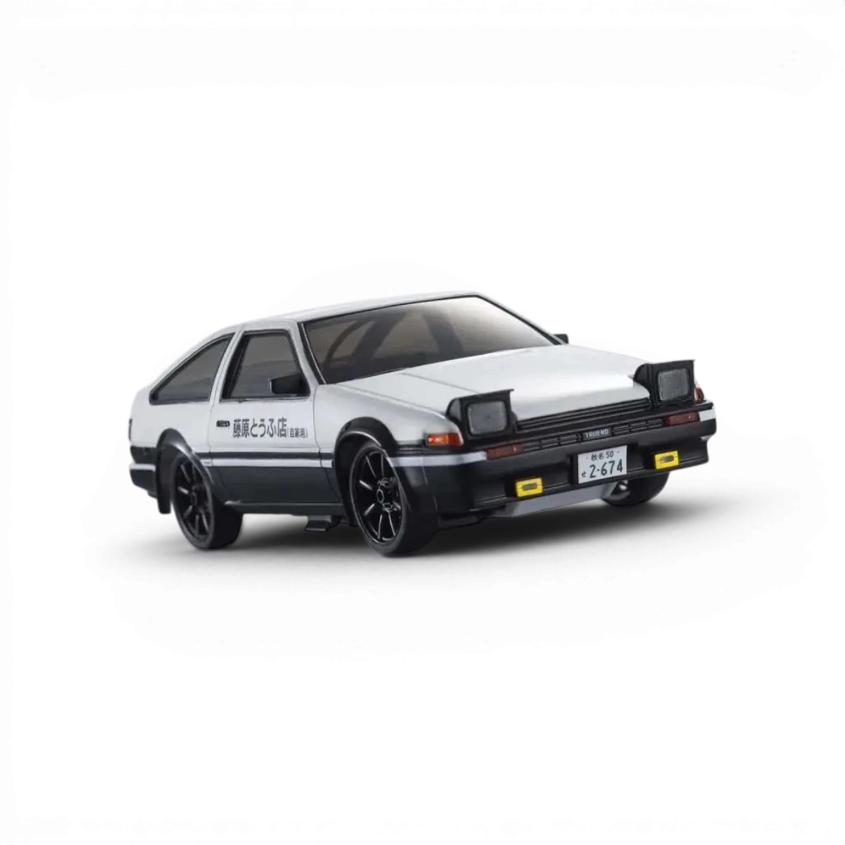 FIRST MINI-Z 1:28 INITIAL-D TOYOTA SPRINTER TRUENO AE86 WH/BK - Kyosho - DriftParadiZ
