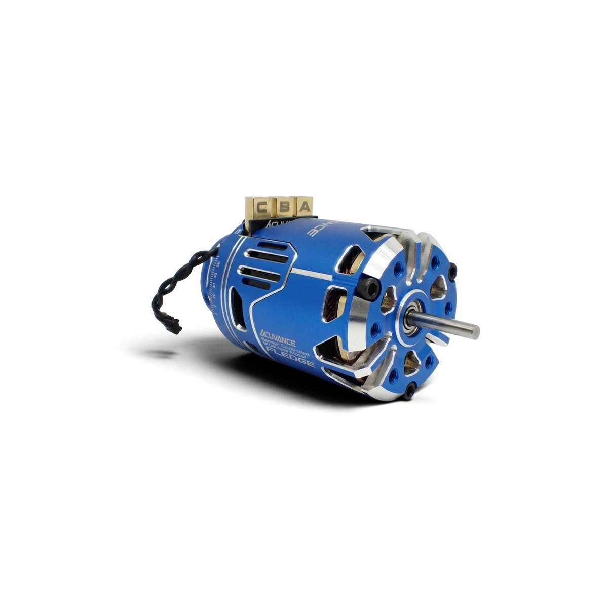 Ventilateur intégré Fledge 10.5T bleu avec moteur brushless, produit électronique de la marque Acuvance.