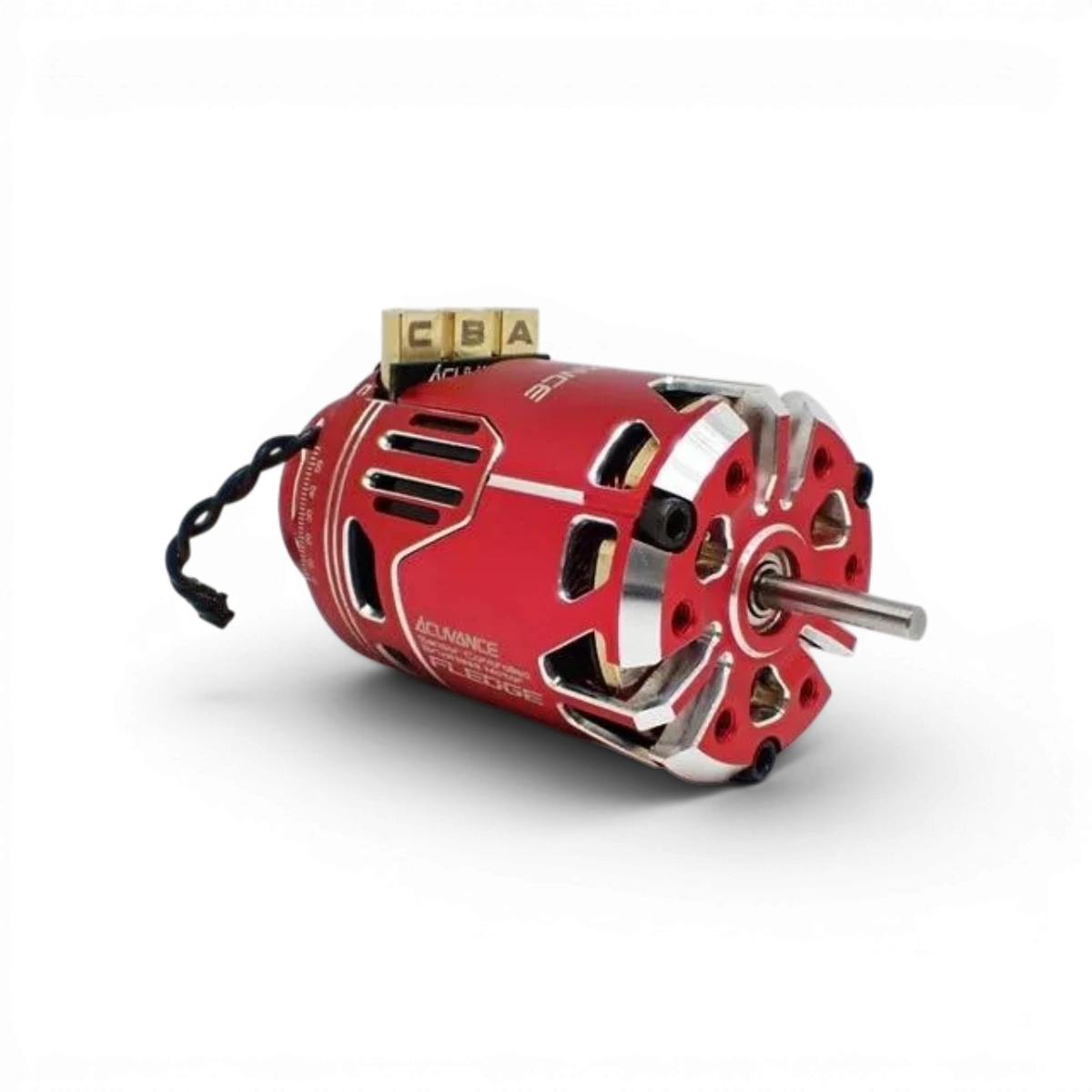 Ventilateur intégré Fledge 13.5T rouge avec moteur brushless, produit électronique de la marque Acuvance.