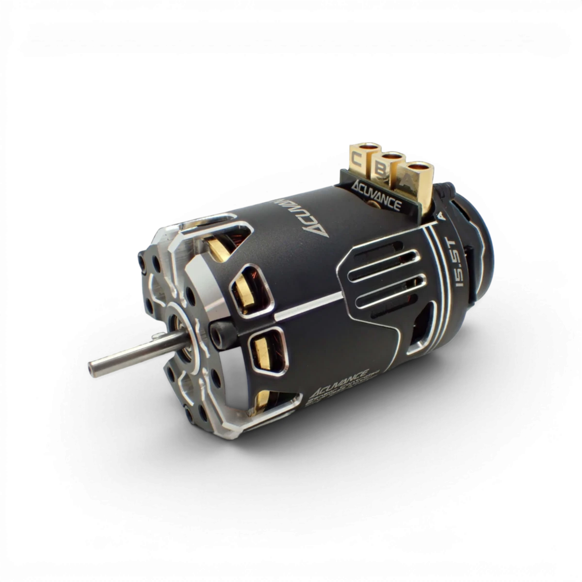 Ventilateur intégré Fledge 15.5T avec moteur brushless de la marque Acuvance, composant électronique compact et performant.