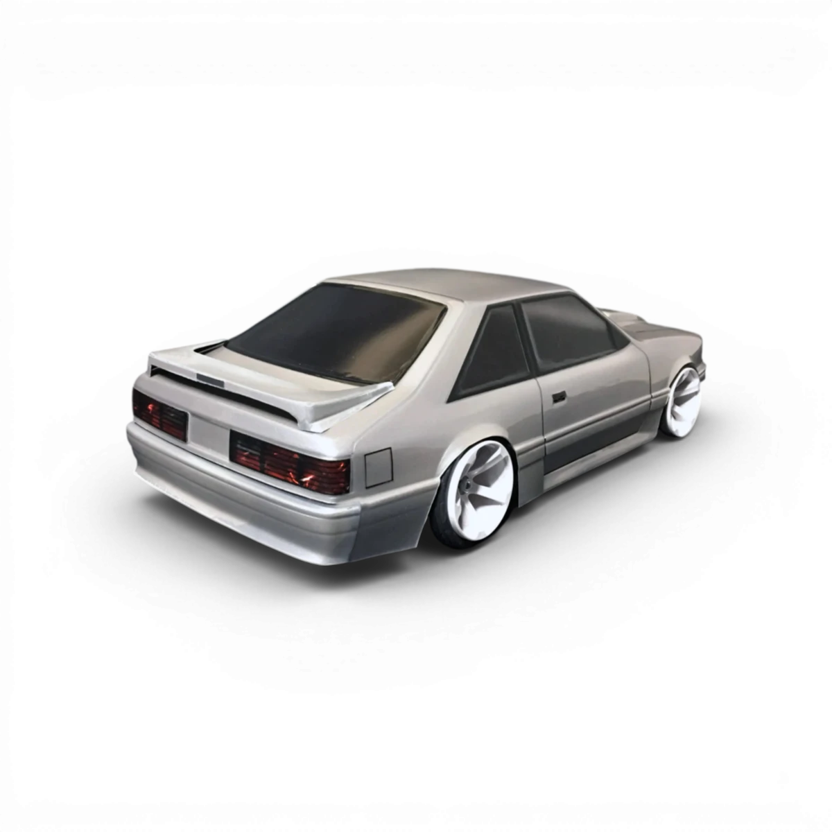 Carrosserie Ford Mustang Foxbody 90 pour voiture RC Aplastics RC, modèle GT Fox de 1990, en plastique détaillé et réaliste
