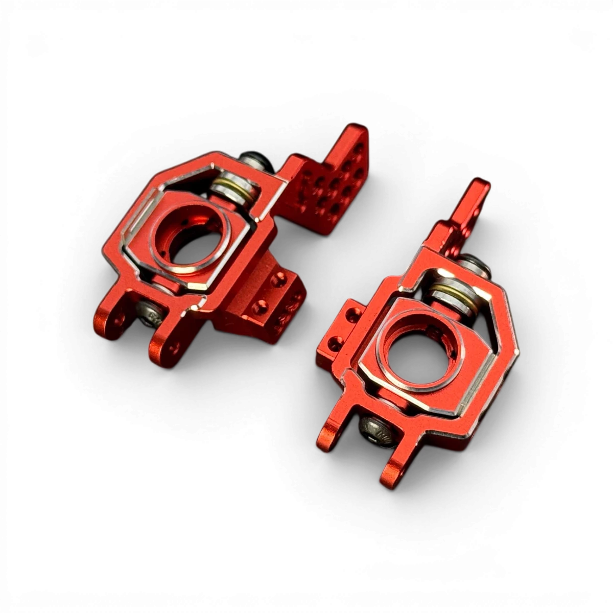 Fusées arrière en aluminium réglables de la marque TEAM AD, pour voiture RC, avec détails de fixation et finition métallique.