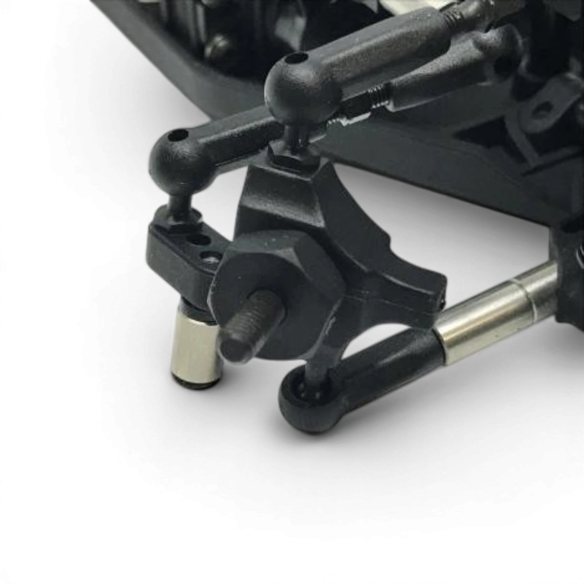 Fusées avant en résine pour GS2 EVO RWD, pièces détachées de la marque SHIBATA, visibles en détail dans l'image.