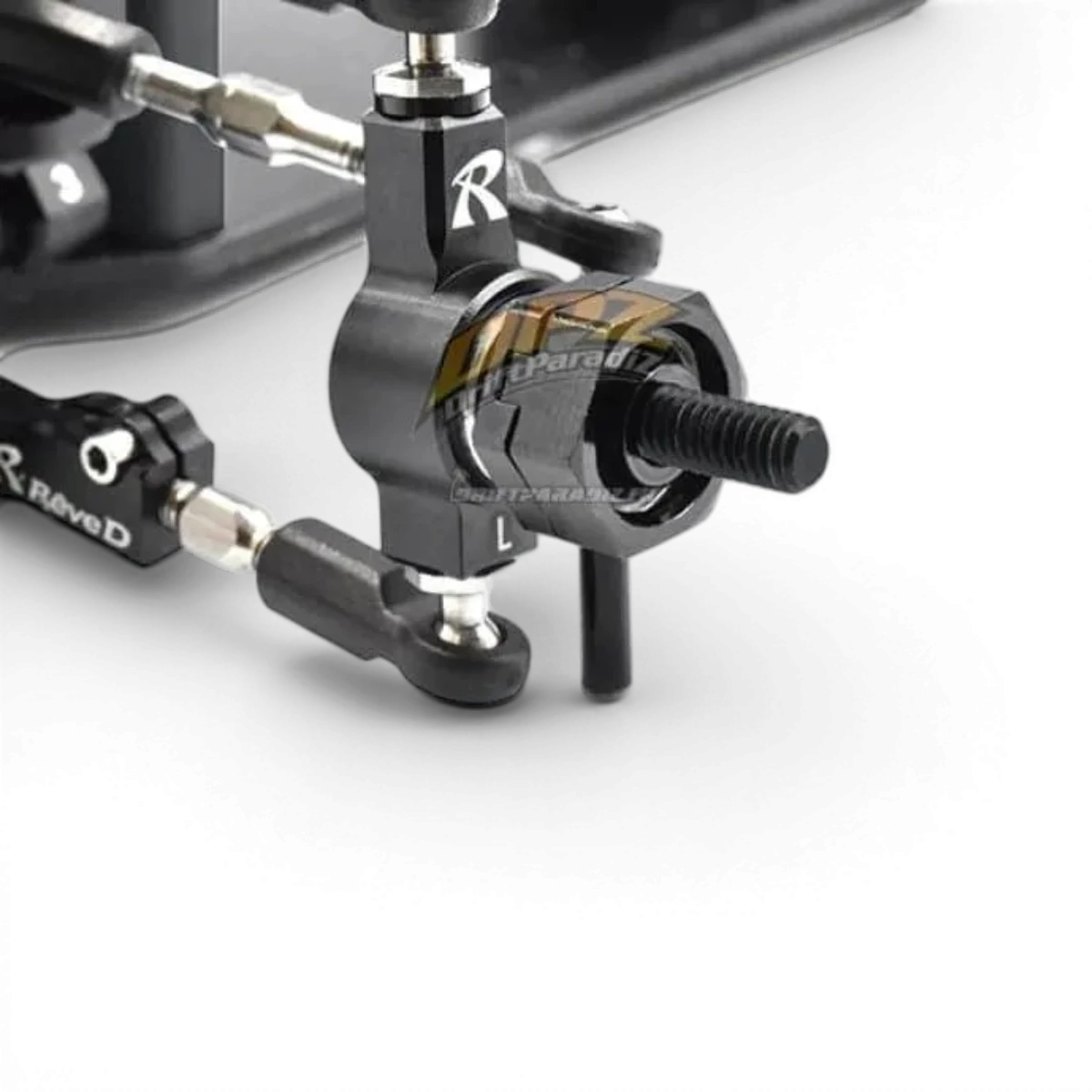 Fusées ultra légères en aluminium SG V2 de Team Reve D, pièce détachée pour modèles RC, montrant la finition en aluminium brillante.