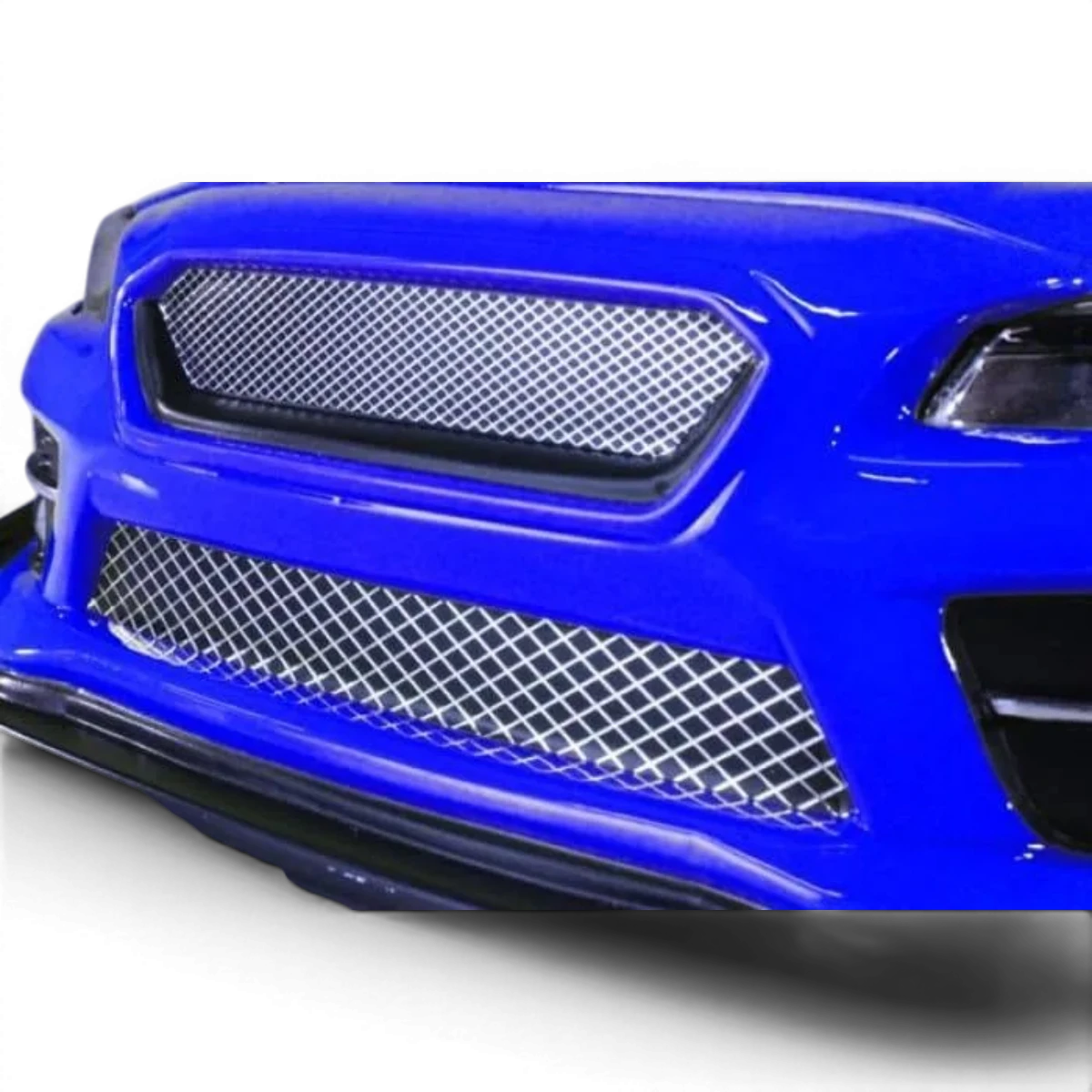 Grille 3D chromée Pandora RC de 210x120mm pour personnalisation de voiture, avec détails en chrome brillant.