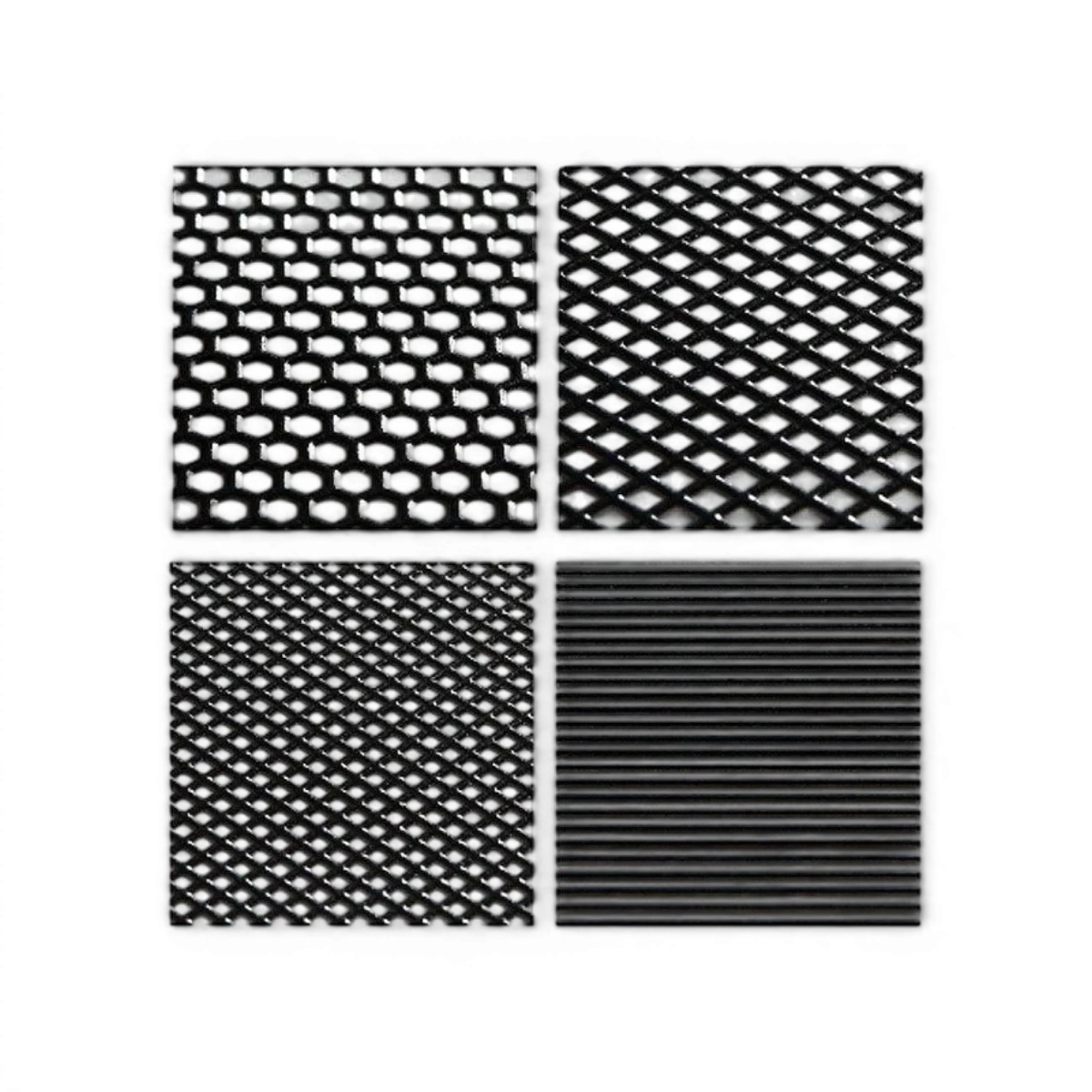 Grille autocollante 3D en nid d’abeille gris de Wrap-UP Next, 130x75mm, pour décoration ou personnalisation de surfaces.