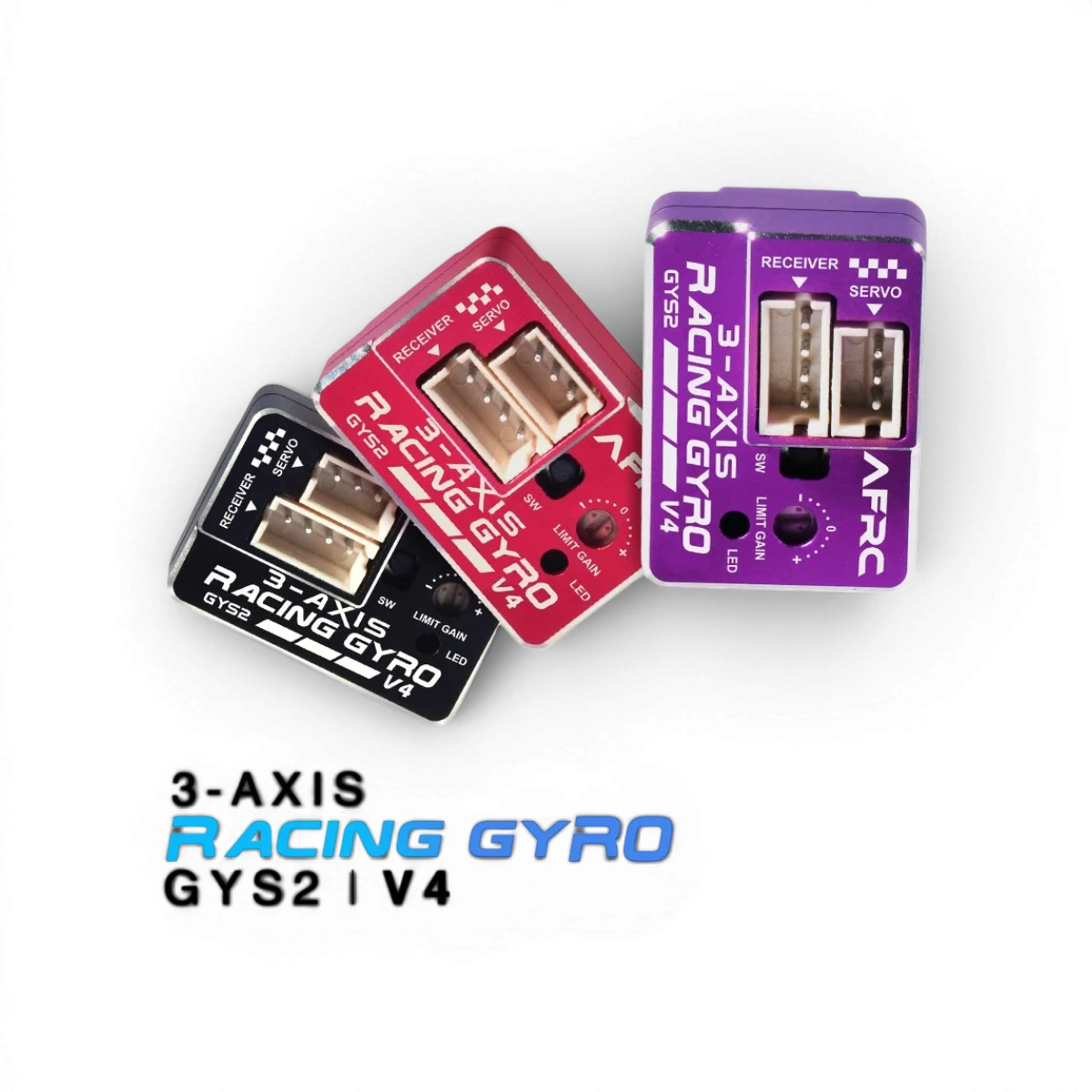Gyro mini drift AFRC GYS-2 V4, dispositif électronique pour stabilisation et contrôle de drift en course automobile.