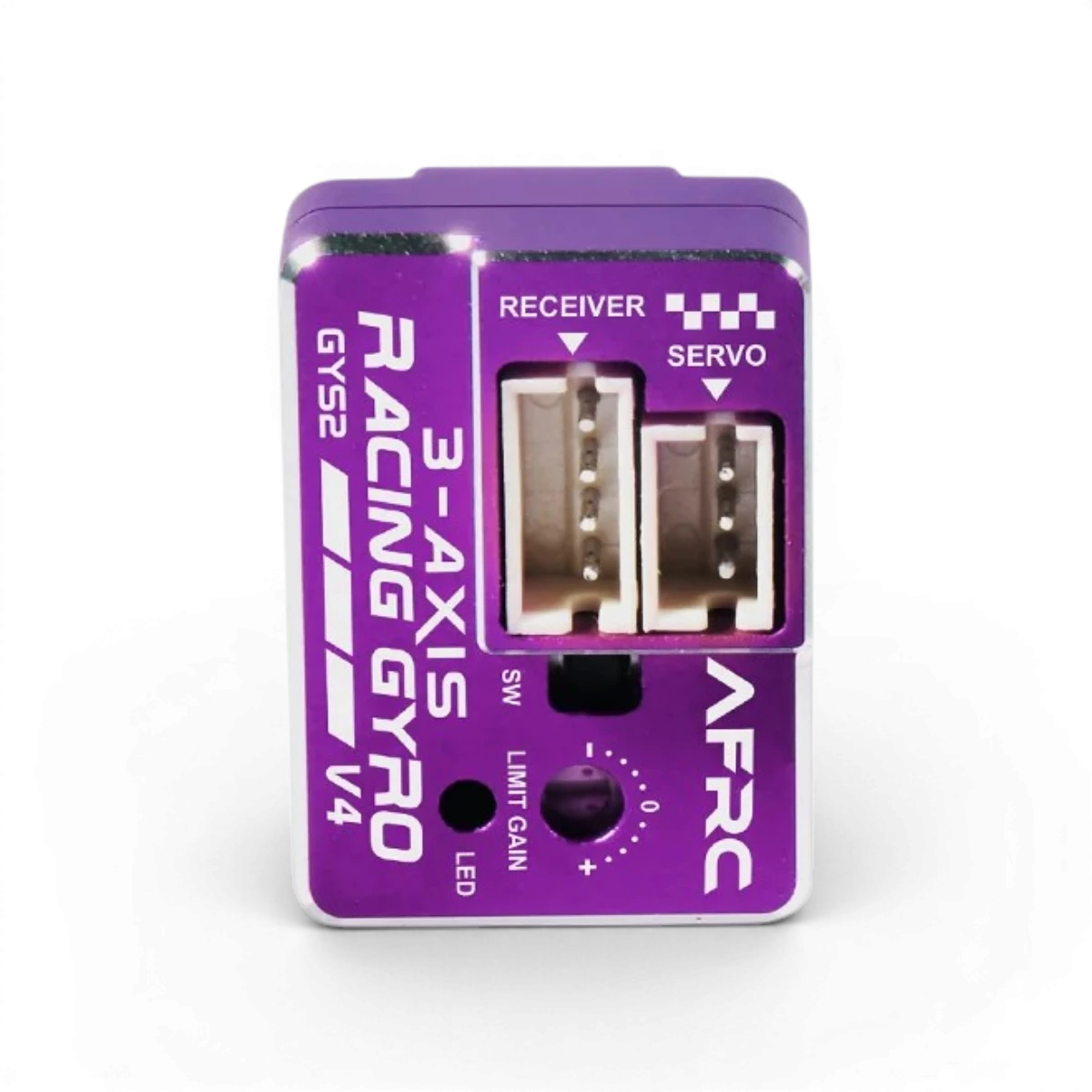 Gyro mini drift AFRC GYS-2 V4, appareil électronique pour drift, avec composants compacts et design précis.