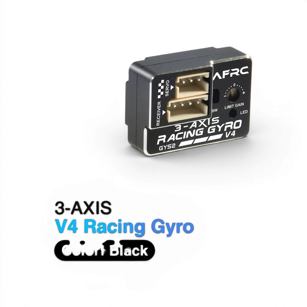 Gyro mini drift AFRC GYS-2 V4 électronique pour voiture RC, réglage précis et stabilité en action.