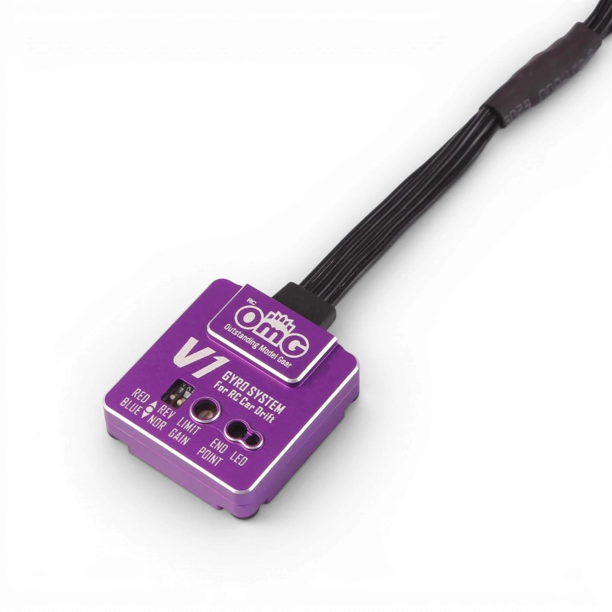 Gyro V1 Violet de la marque OMG, appareil électronique portatif avec design violet, en vue de face.