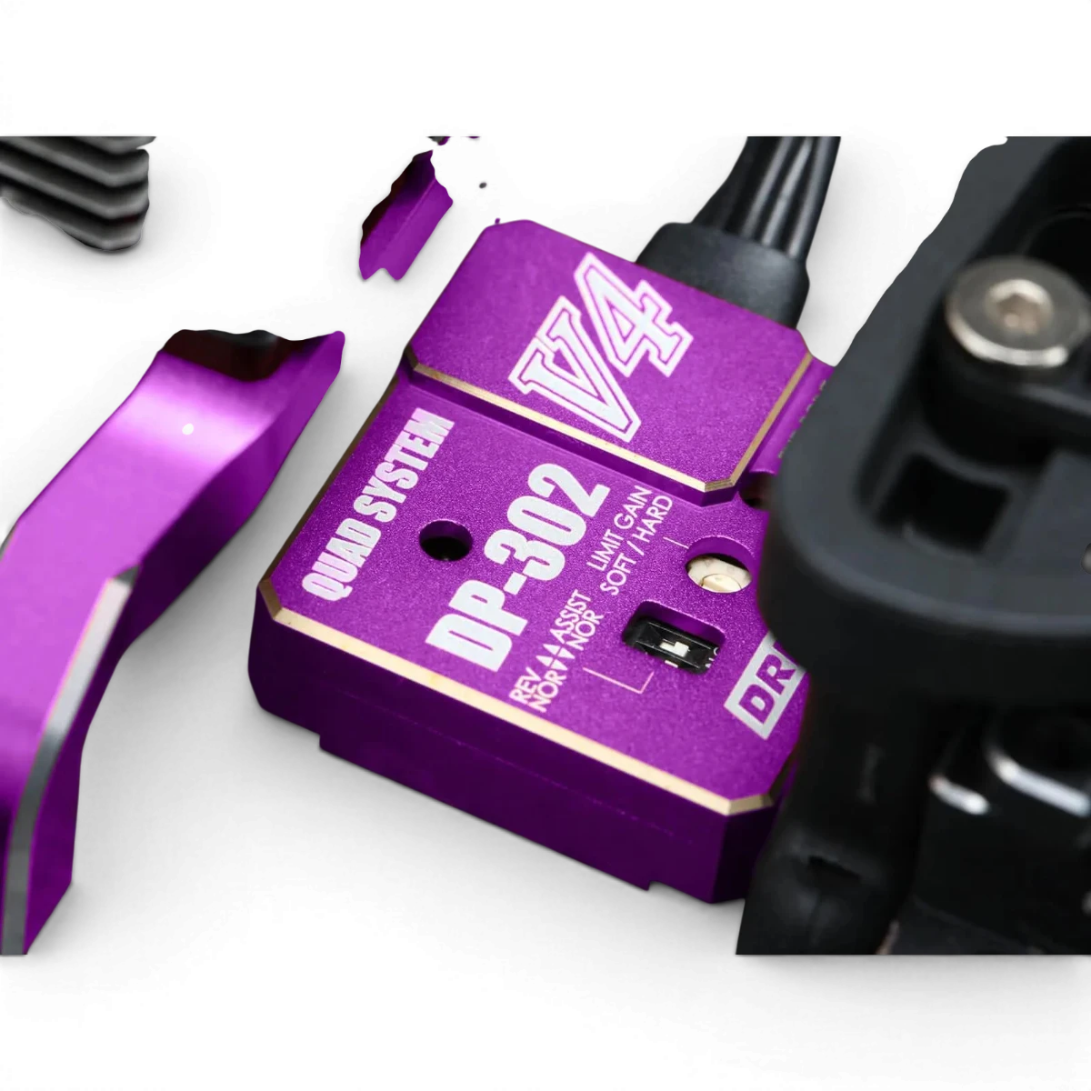 Gyroscope électronique Gyro V4 Team Yokomo 2ch/3ch violet, dispositif de contrôle pour voitures RC.