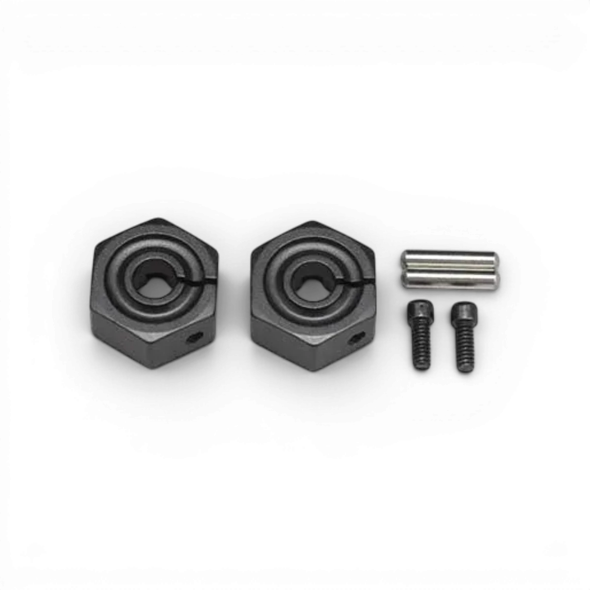 Pièces détachées Team Yokomo, hexagone 6mm noir pour modèle RC, visible en gros plan sur fond blanc.