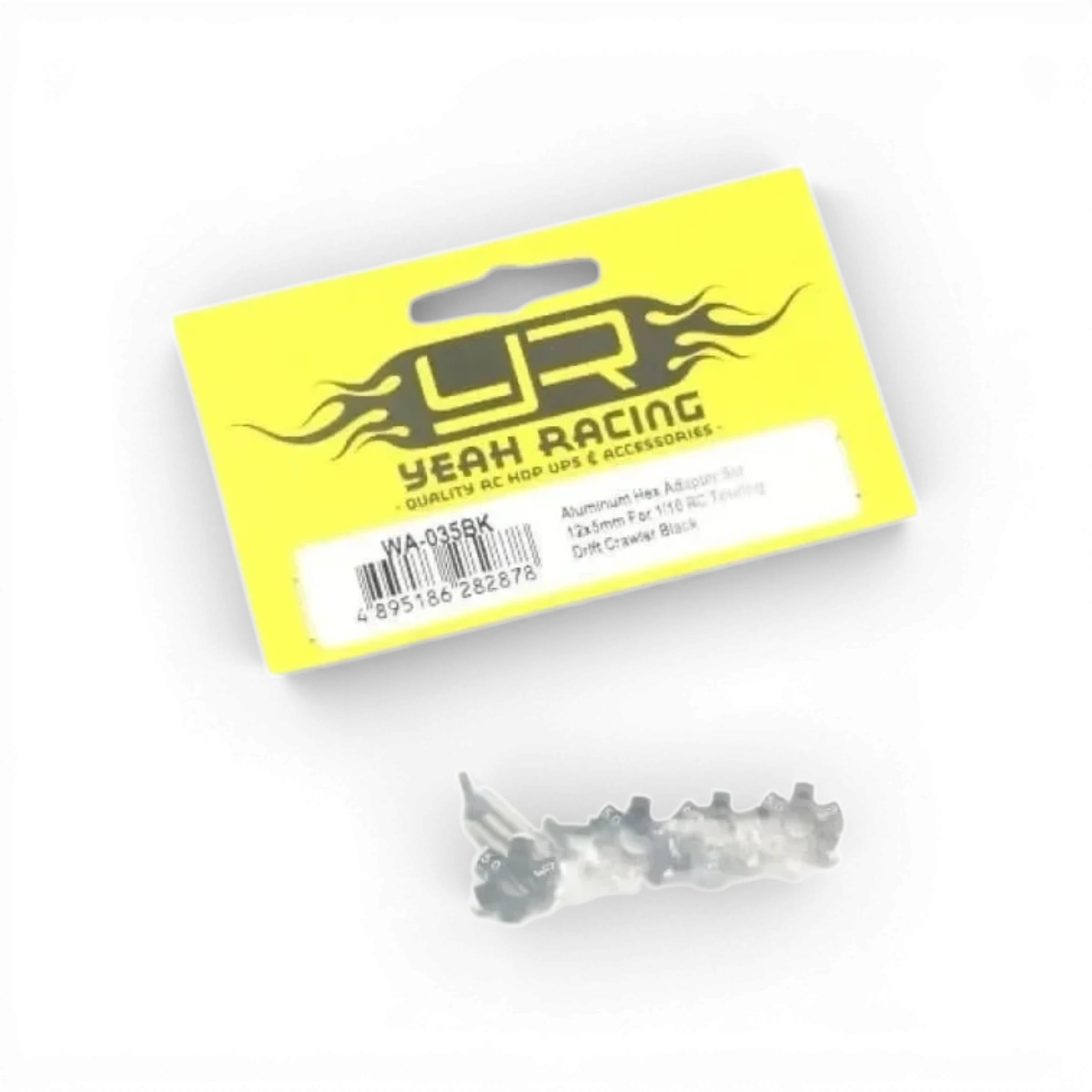 Hexagones 12x5mm version "allégés" - Aluminium Noir - Yeah Racing - DriftParadiZ