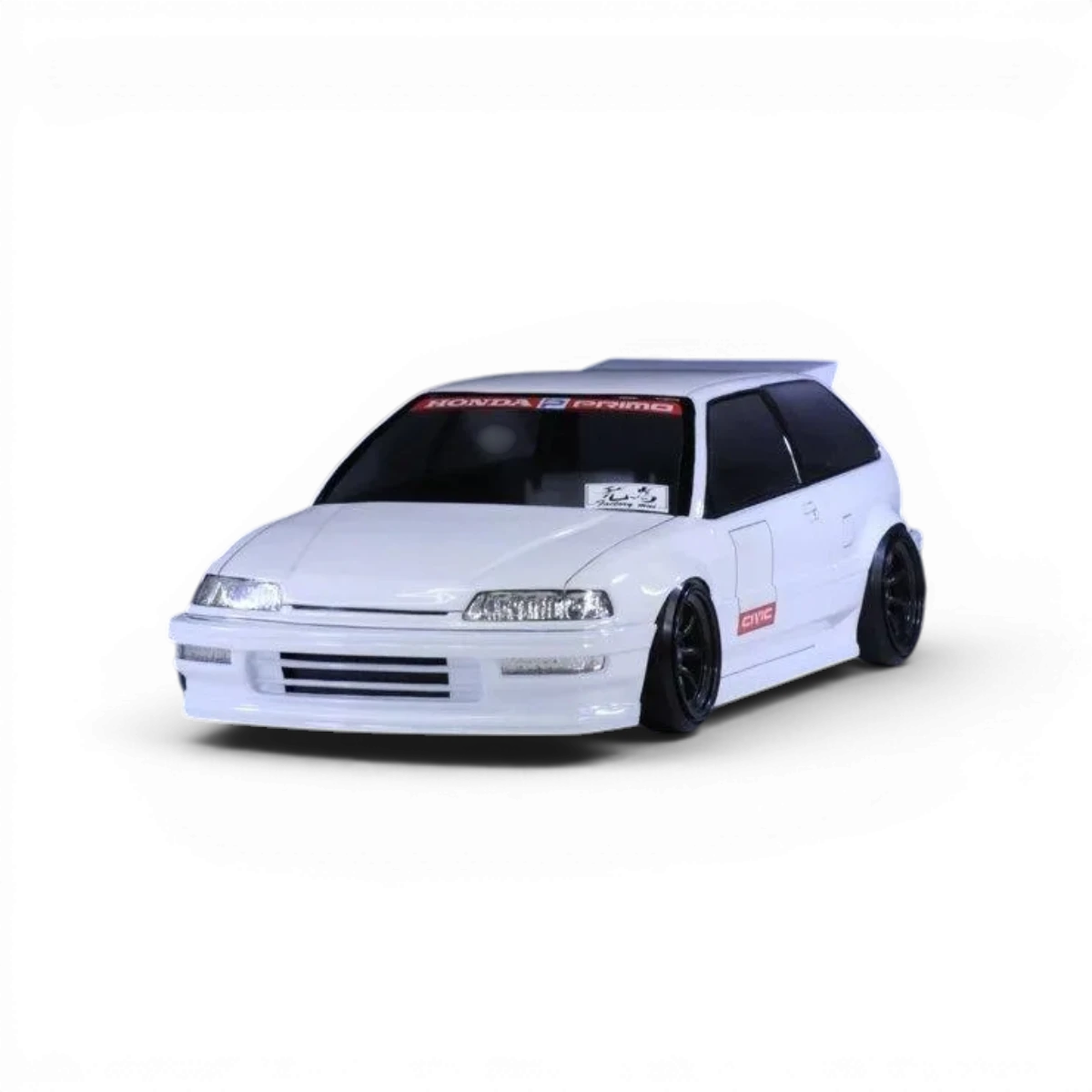 Carrosserie pour Honda Civic EF9 de Pandora RC, finition détaillée et réaliste, vue de face de la carrosserie.