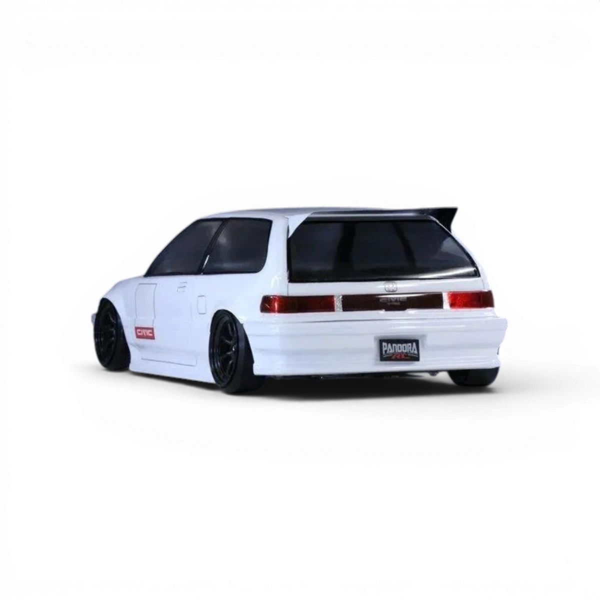 Carrosserie pour Honda Civic EF9 de Pandora RC, finition détaillée et réaliste, vue de face avec détails de la carrosserie.