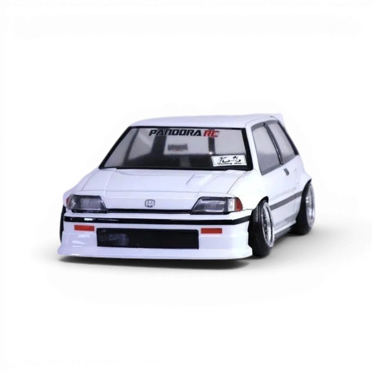 Voiture radiocommandée Honda Civic Si Wonder Civic de Pandora RC, carrosserie détaillée et réaliste, vue de profil.