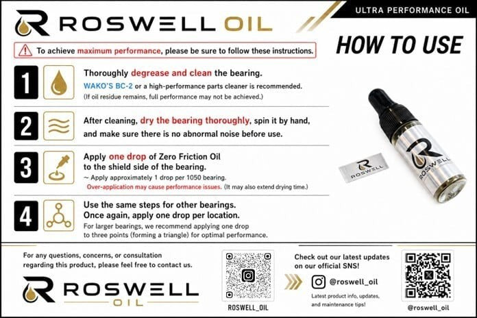 Huile pour roulements Zero Friction Oil de 3,5 ml, accessoire pour entretien de modèles RC, marque ROSWELL.