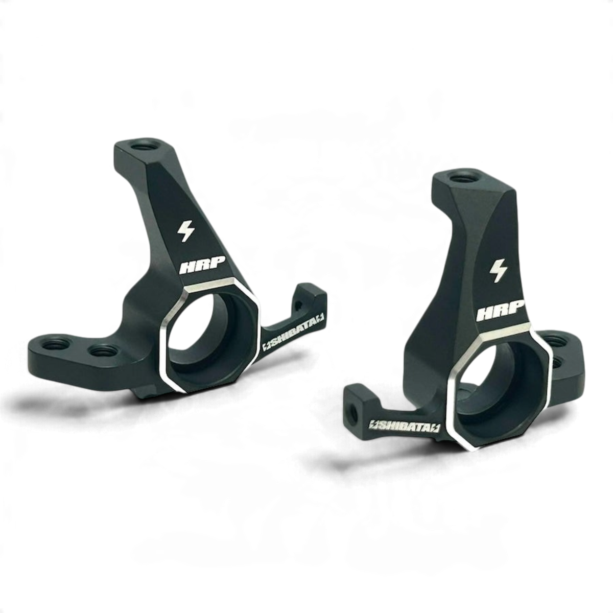 Fusées avant en aluminium noir Lightweight Ver.HRP pour RC Drift de DriftParadiZ avec marquage HRP et Shibata