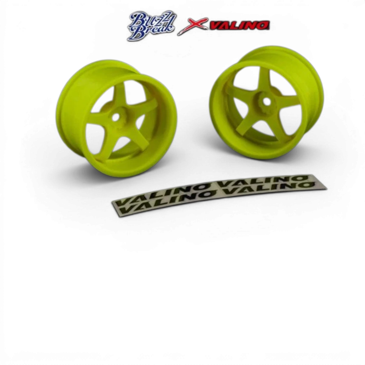 Jante R-SPEC Gokutan de BuzzBreak, 30 mm offset, finition fluo, pour roues de drift ou sport auto, visible en gros plan.